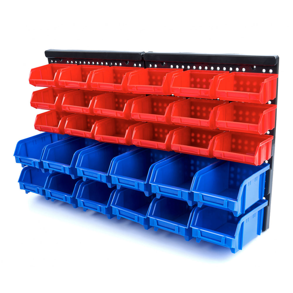 Panou suport organizator suspendat pentru perete cu 30 cutii de depozitare 65x38cm HBM MACHINES OLANDA