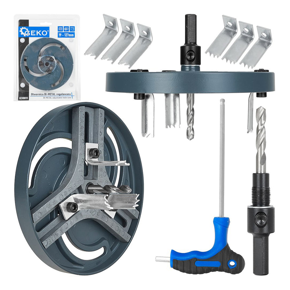 Panza reglabila pentru gaurire bi-metal 19-127mm GEKO