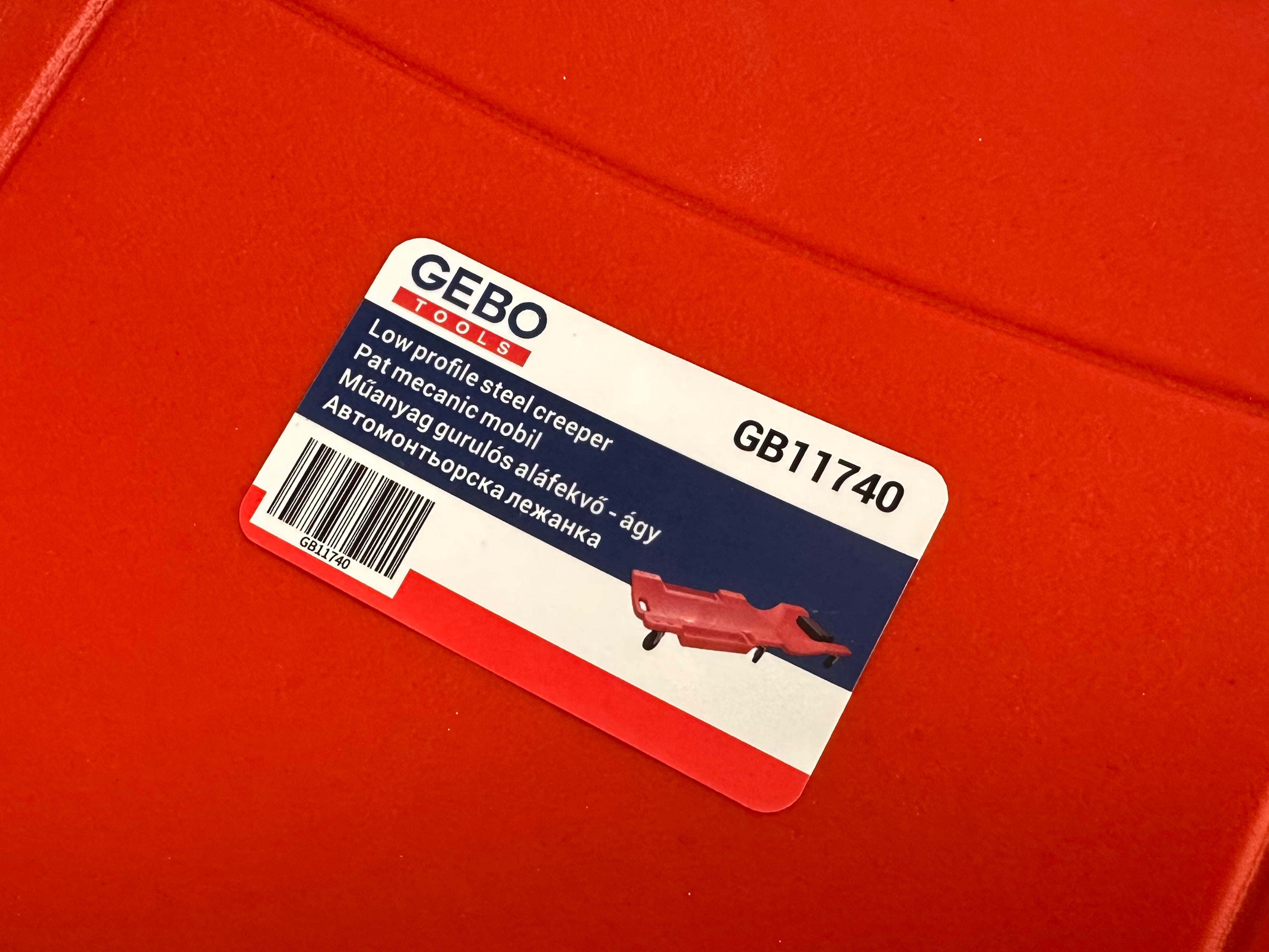 Pat mecanic mobil rosu GEBO TOOLS