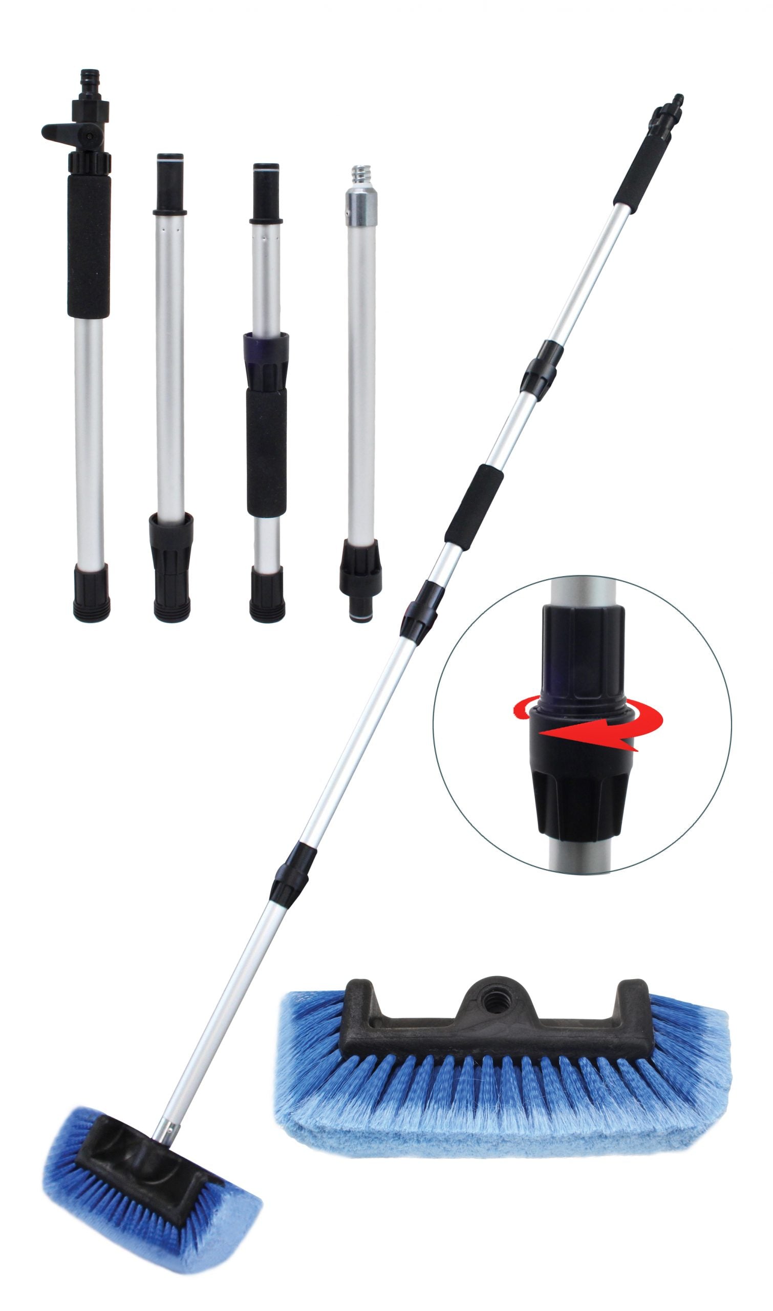 Perie auto 290 x 180 x 60mm pentru spalat cu maner telescopic 100-1740 mm