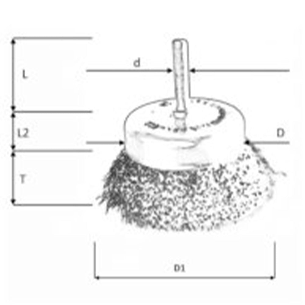 Perie de sarma pentru bormasina cu diametru 25x6mm