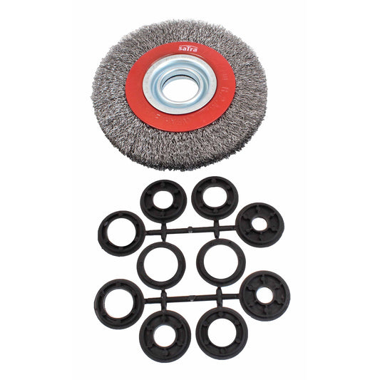 Perie rotativa din sarma pentru indepartat vopsea, rugina, curatat roti 150mm