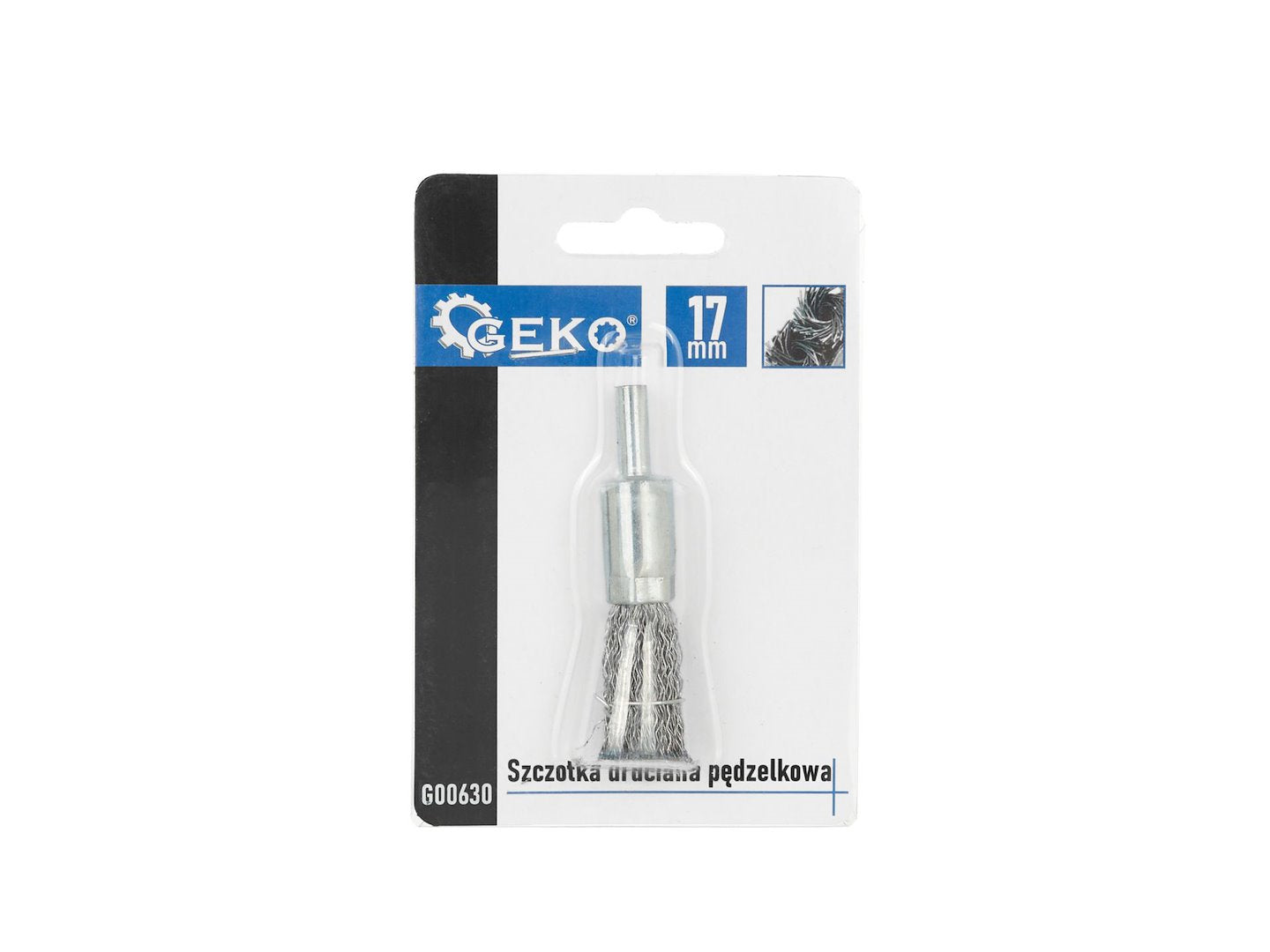 Perie sarma tip pensula 17 mm - sarma rasucita pentru curatare metal - GEKO