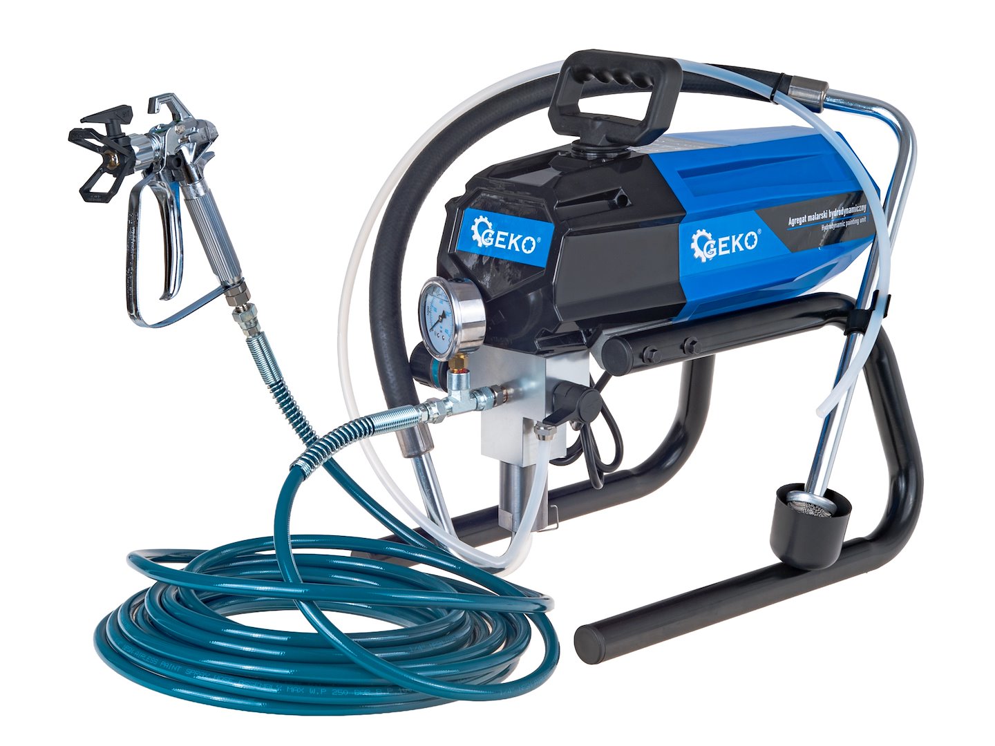 Pistol agregat pompa de vopsit hidrodinamica airless sp460 1000w 210bar 1.8l/min furtun 13m, duza 517