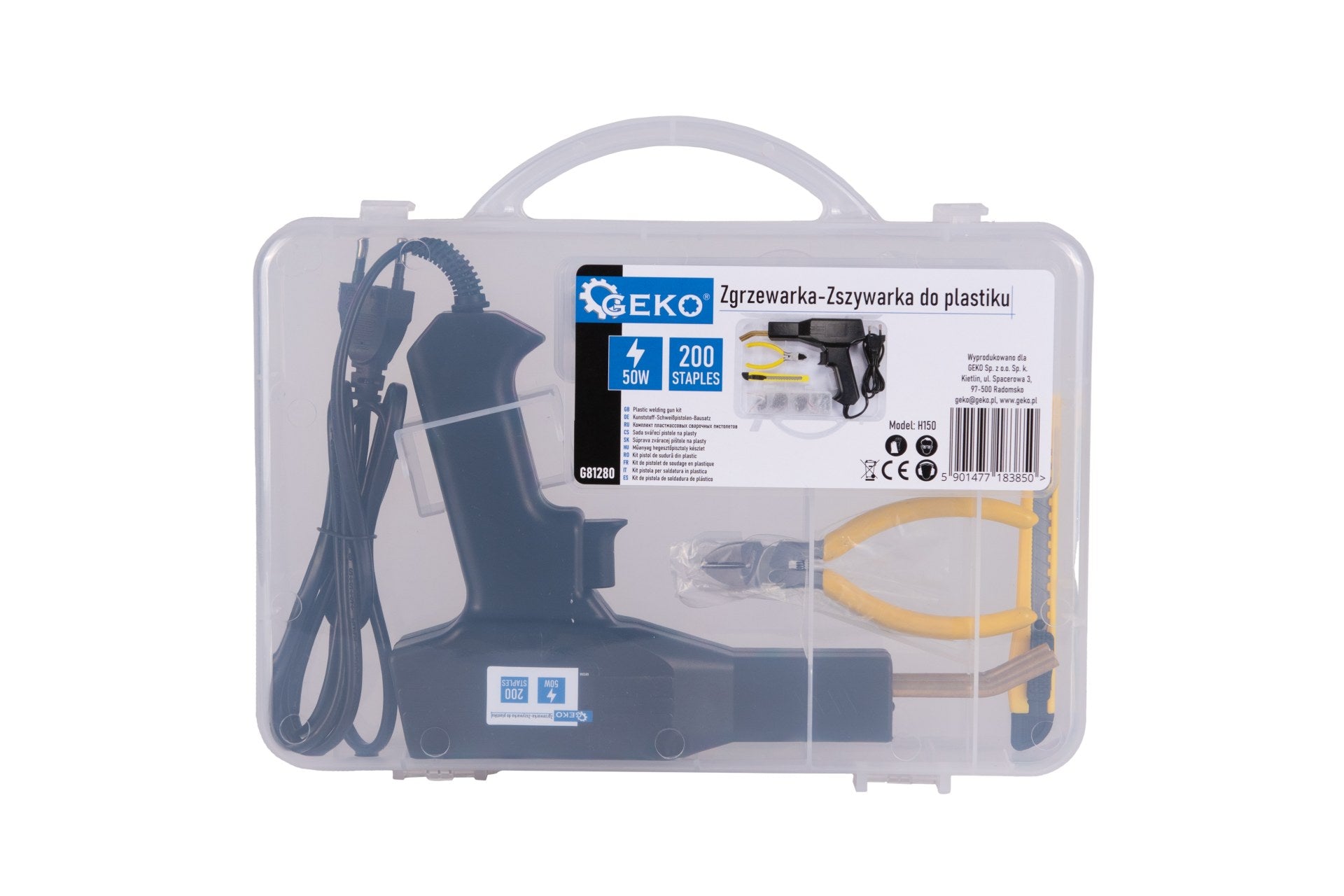 Pistol de lipit si reparat plastic 50W cu 200 capse