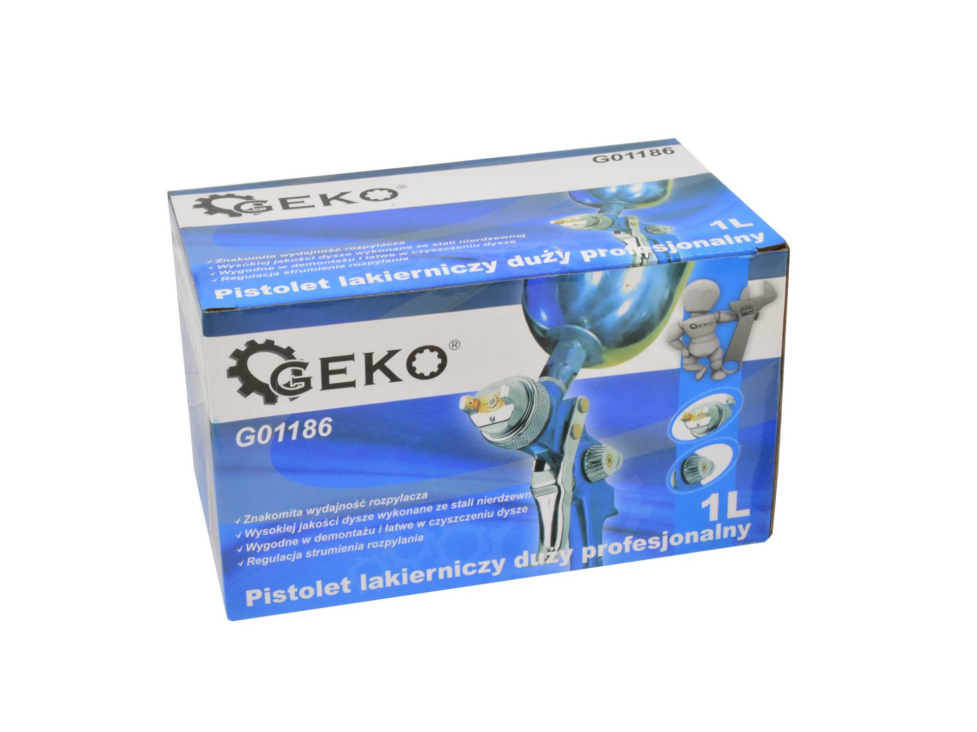 Pistol de vopsit profesional duza 1.4 cu rezervor din aluminiu de 600cc GEKO