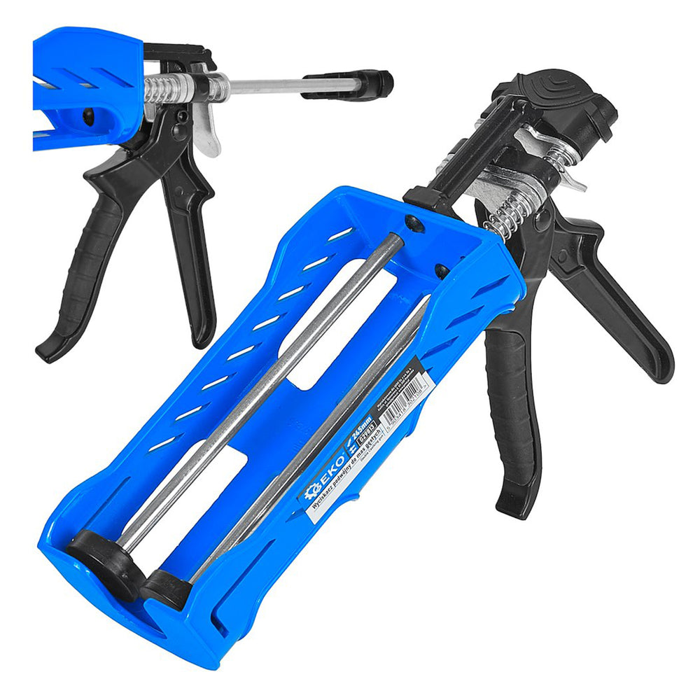Pistol dublu pentru aplicare silicon, adezivi si rasini 245 mm  - GEKO