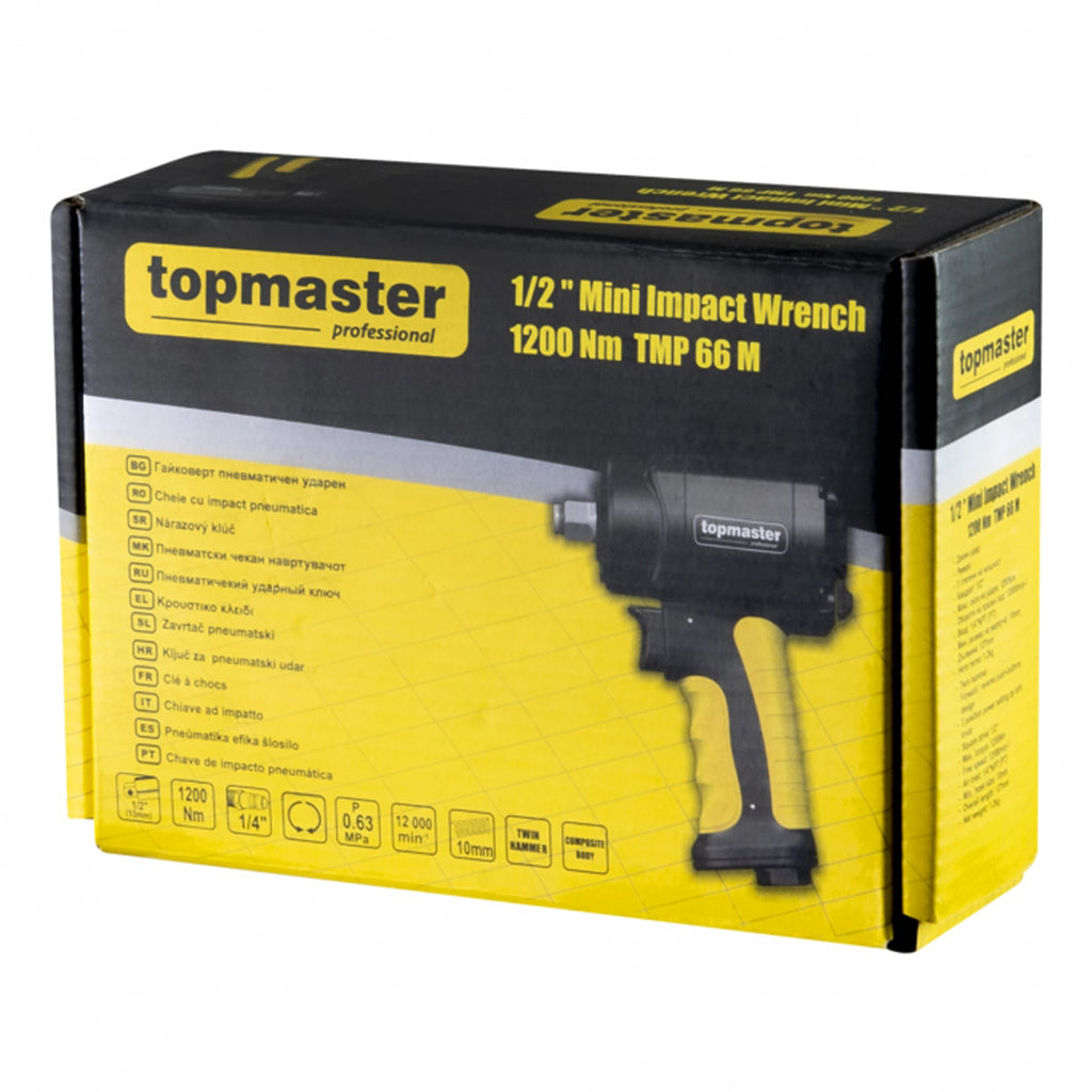 Pistol pneumatic de impact cap scurt 1/2 1200NM TOPMASTER pro