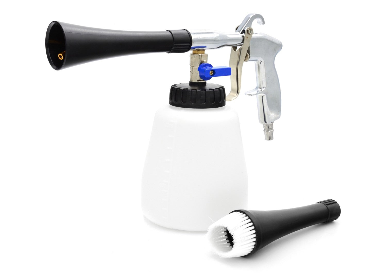 Pistol pneumatic pentru spalat tapiterii TORNADER cu perie GEKO