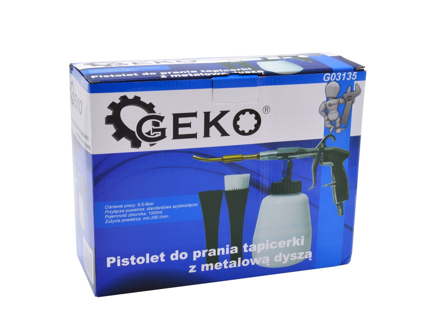 Pistol pneumatic pentru spalat tapiterii TORNADER cu perie GEKO