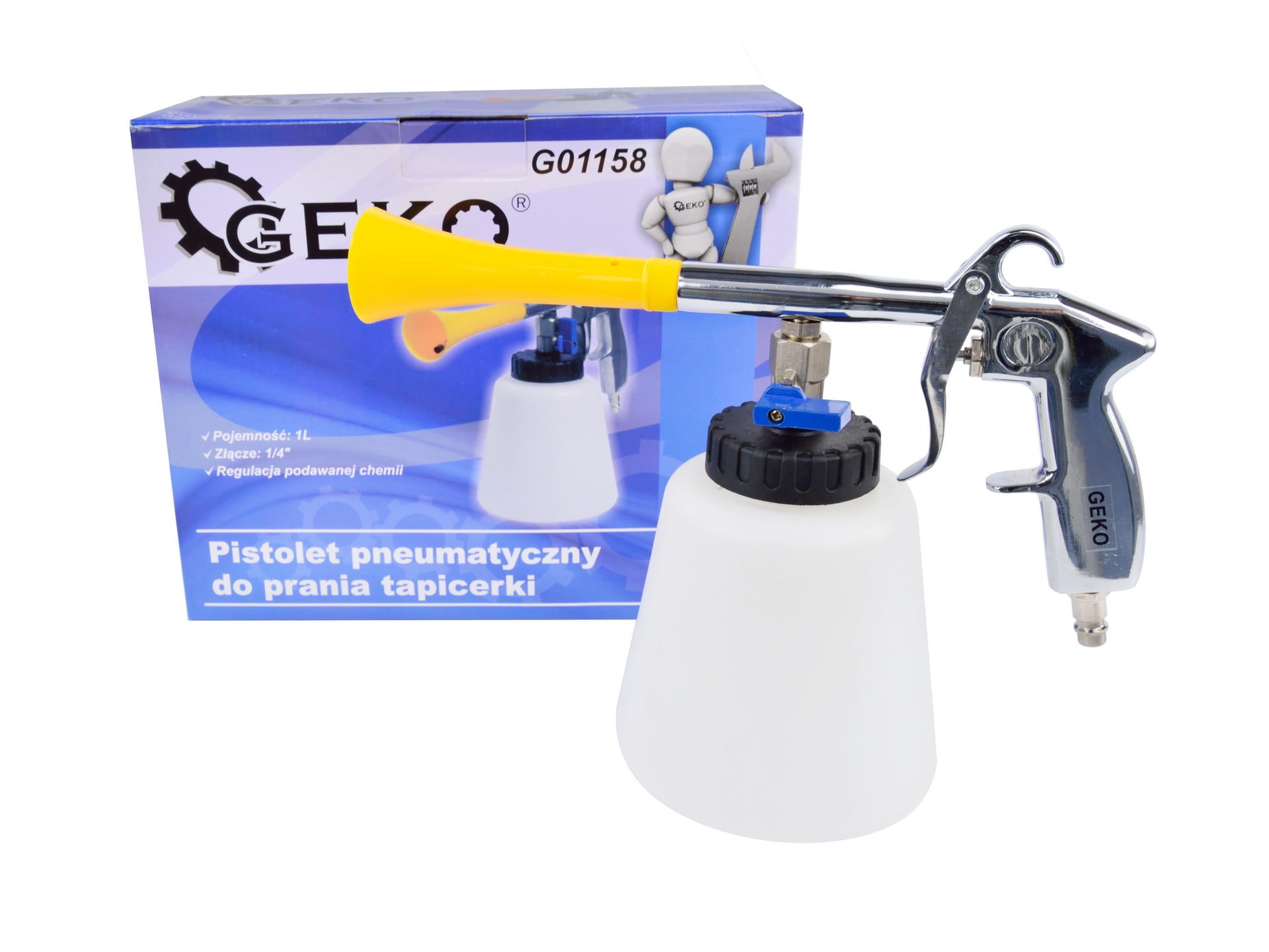 Pistol pneumatic pentru spalat tapiterii TORNADOR 1l 5-8 bar