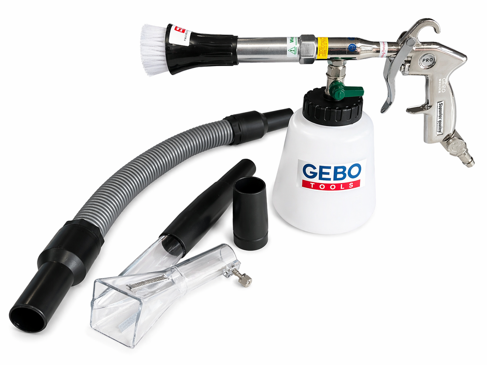 Pistol pneumatic pt spalat tapiterii TORNADOR cu adaptor vacuum GEBO TOOLS