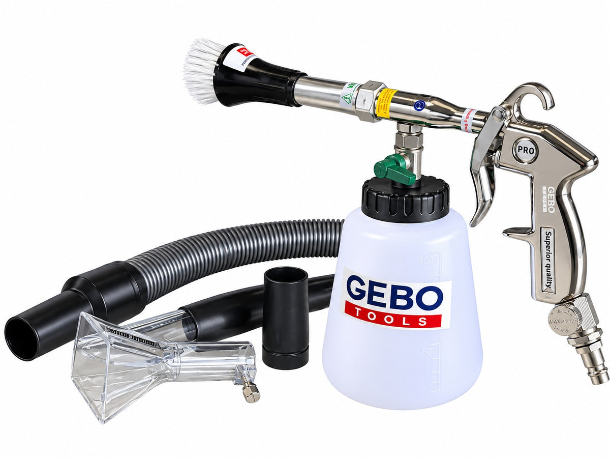 Pistol pneumatic pt spalat tapiterii TORNADOR cu adaptor vacuum GEBO TOOLS