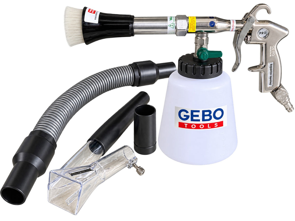 Pistol pneumatic pt spalat tapiterii TORNADOR cu adaptor vacuum GEBO TOOLS