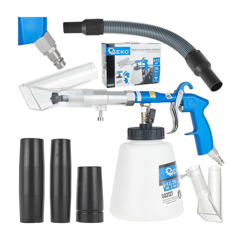 Pistol pneumatic pt spalat tapiterii TORNADOR cu adaptor vacuum GEKO