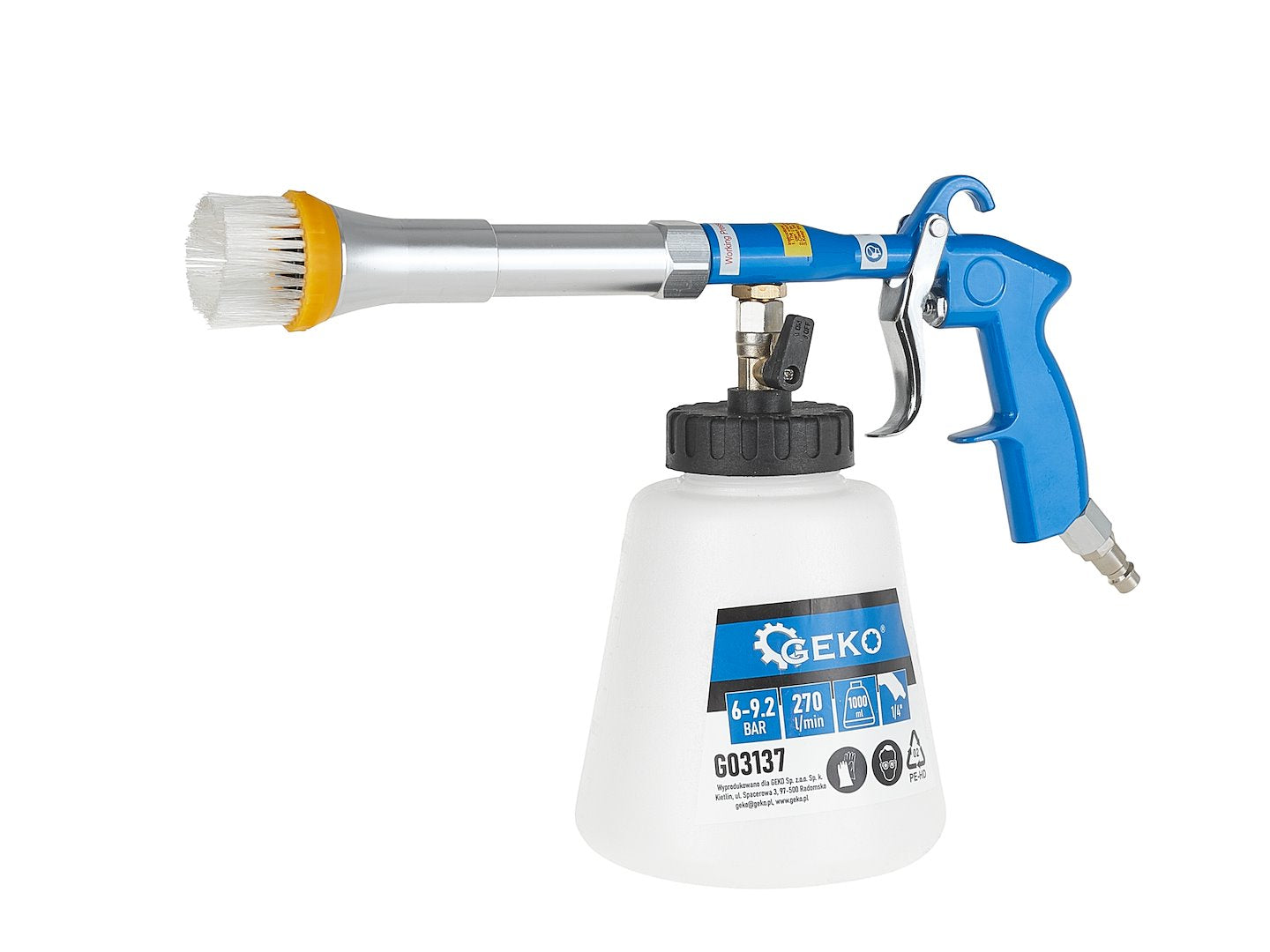 Pistol pneumatic pt spalat tapiterii TORNADOR cu adaptor vacuum GEKO