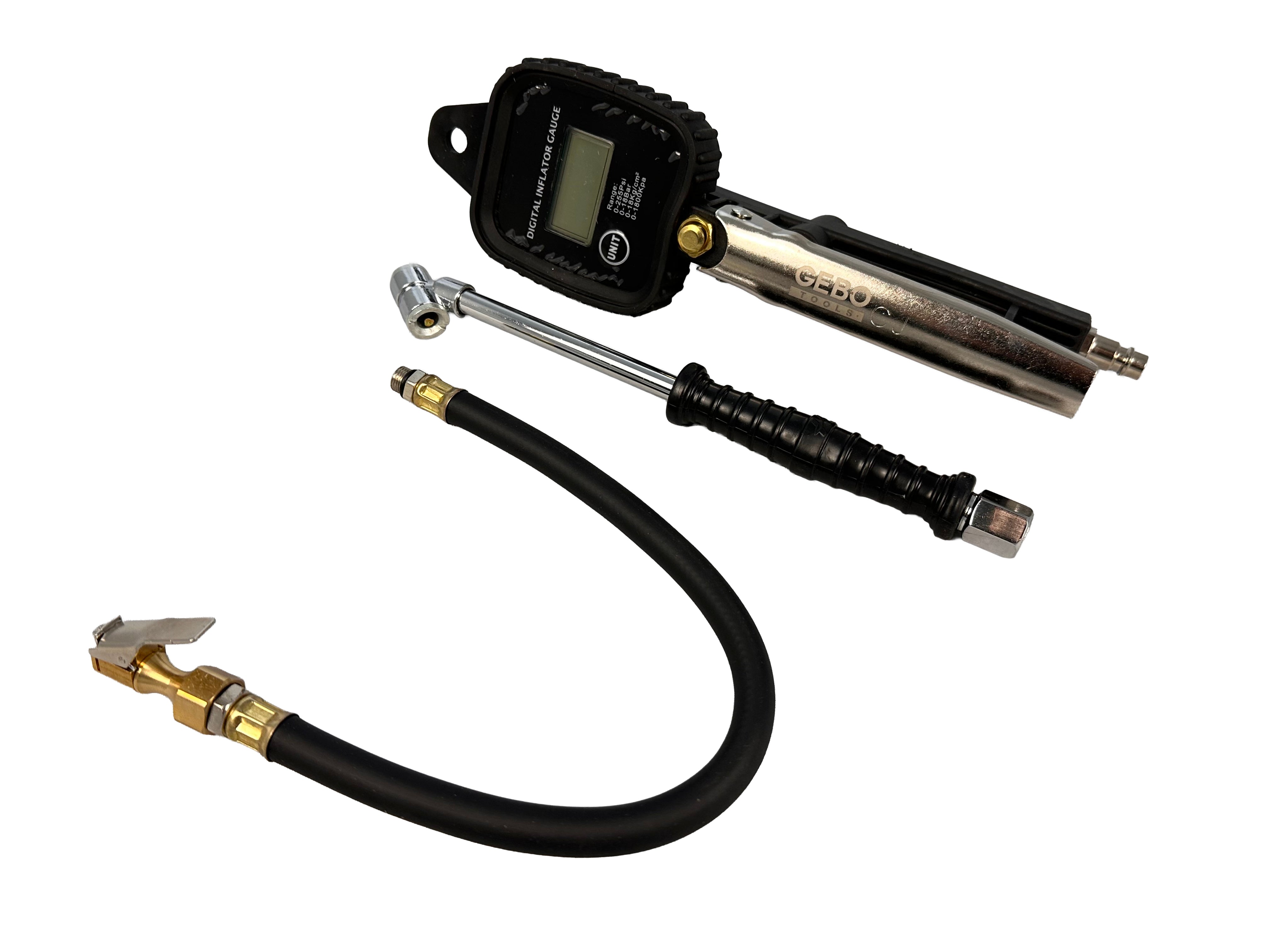 Pistol umflat roti cu manometru digital 0-255 psi GEBO TOOLS