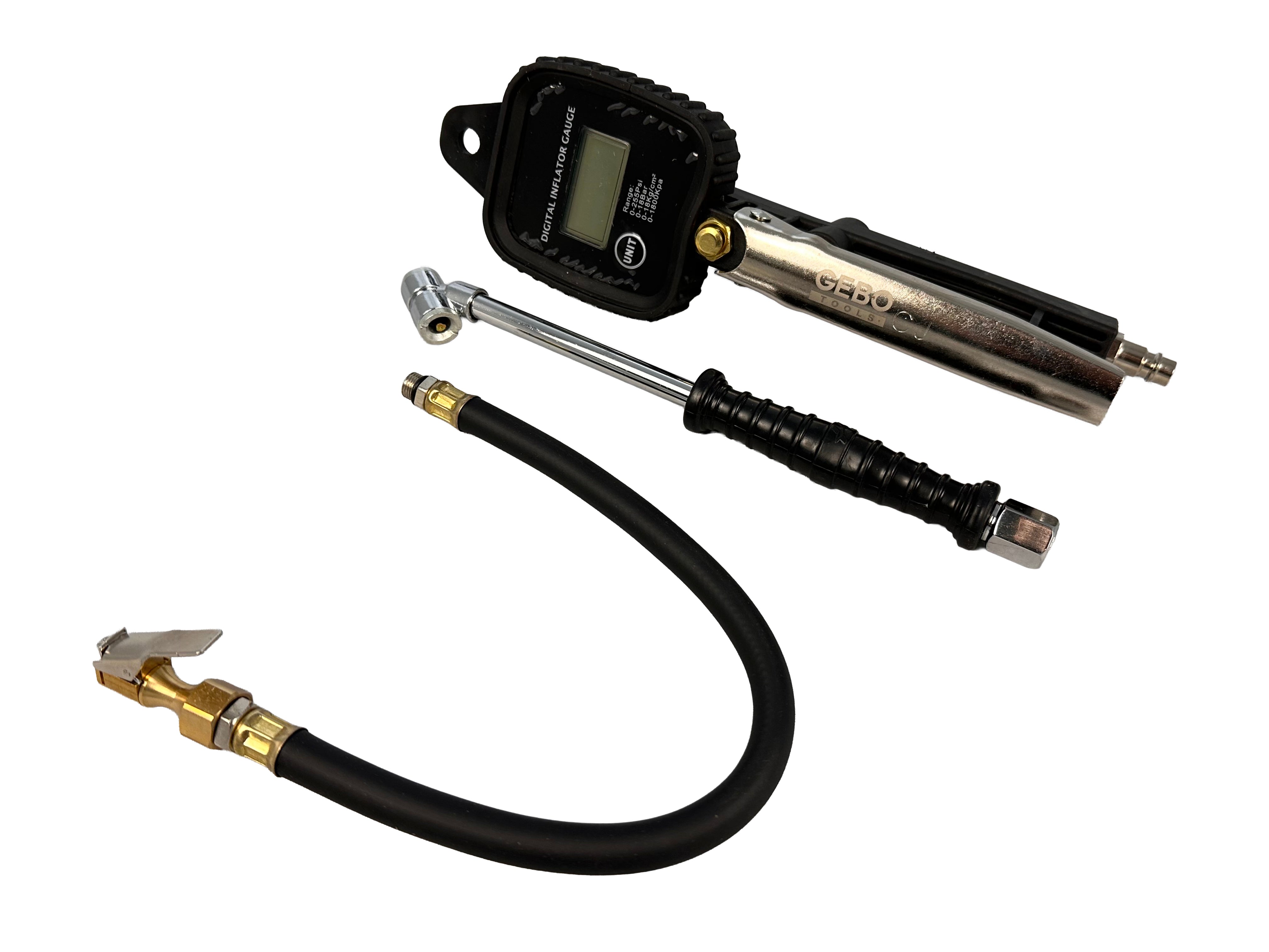 Pistol umflat roti cu manometru digital 0-255 psi GEBO TOOLS