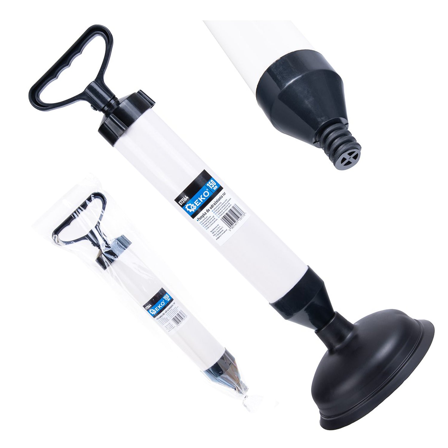 Pompa pentru desfundat tevi, chiuvete, cazi, toalete si scurgeri de dus, diametru 155 mm