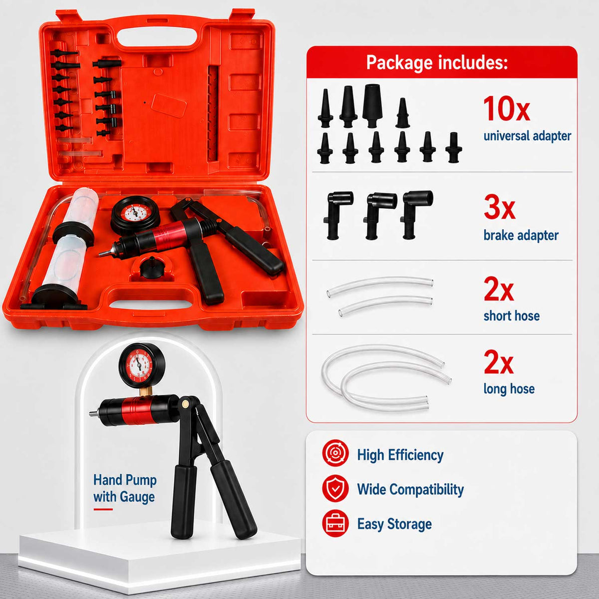 Pompa tester de presiune si vacuum GEBO TOOLS