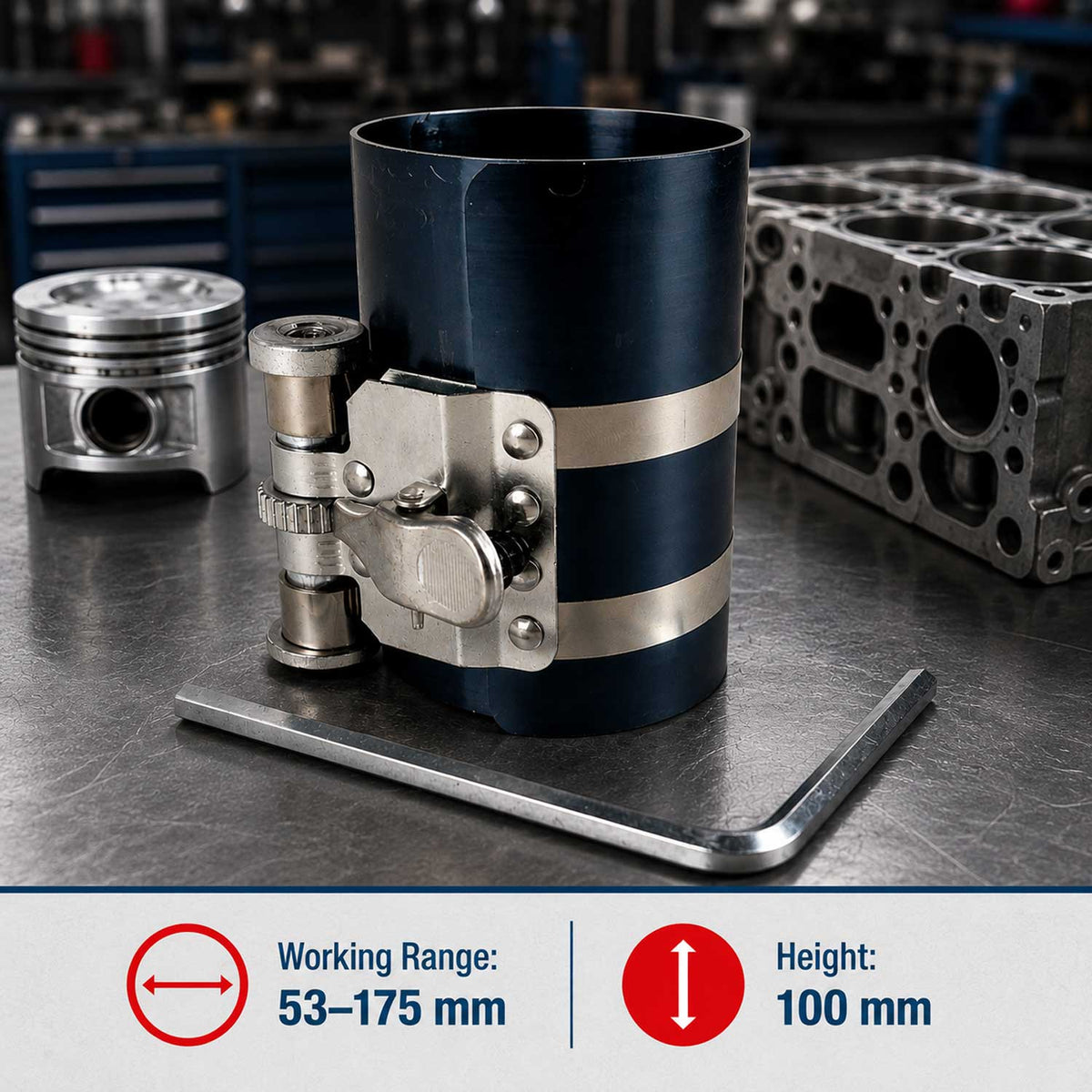 Presa aplicator pentru montare segmenti auto 53-175 mm GEBO TOOLS