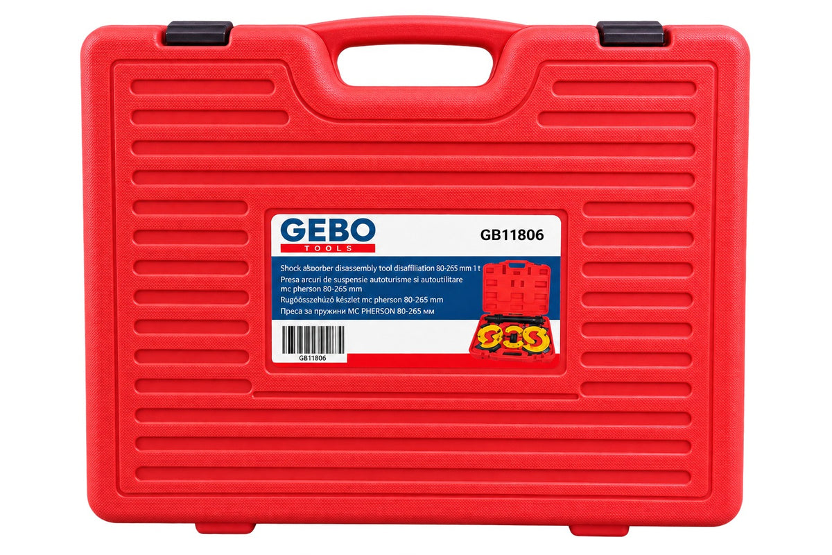 Presa arcuri de suspensie autoturisme si autoutilitare MC PHERSON cu protectie 80-265 mm 1T GEBO TOOLS