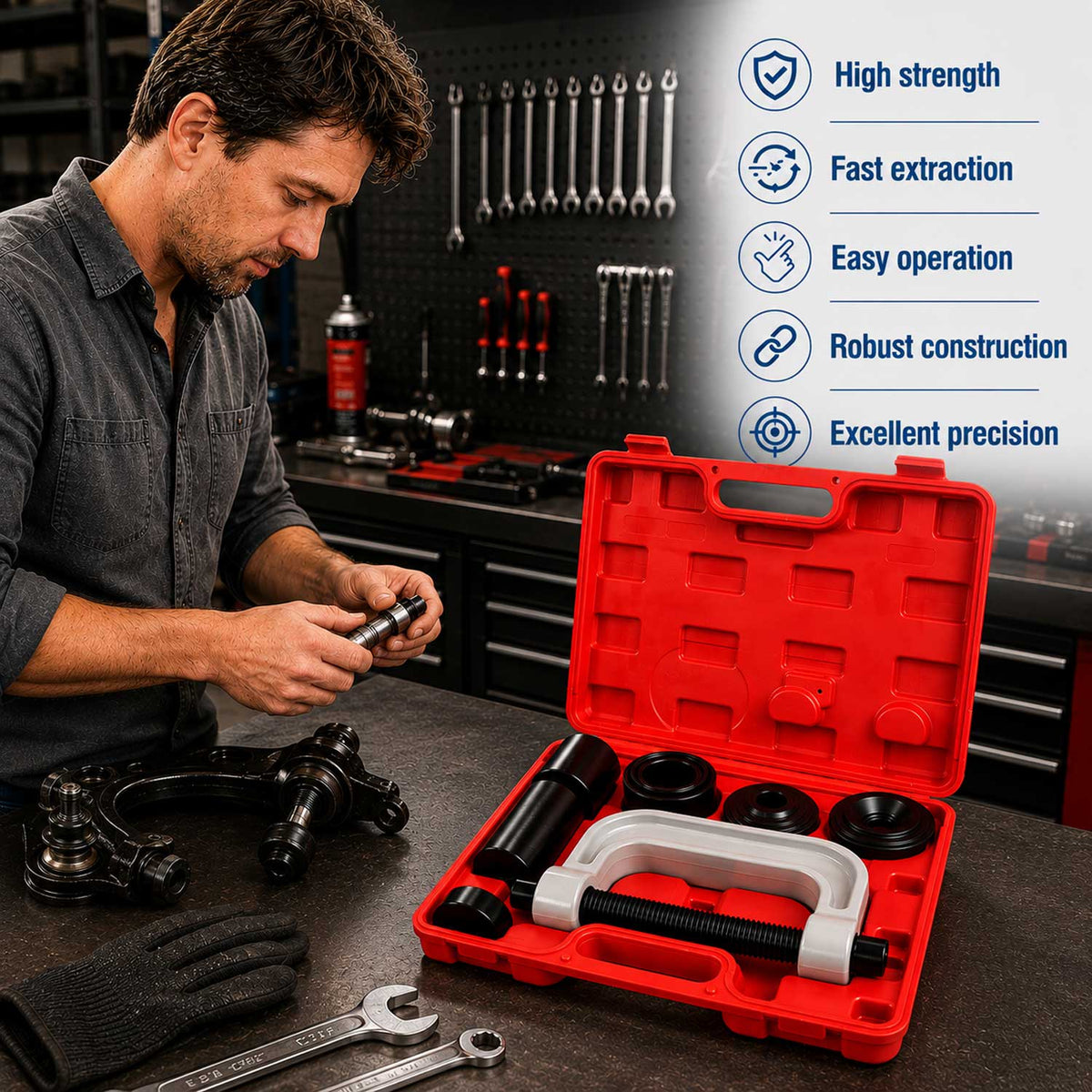 Presa extractor pivoti, rotule si capete de bara utilitare dube VW lt MERCEDES sprinter GEBO TOOLS