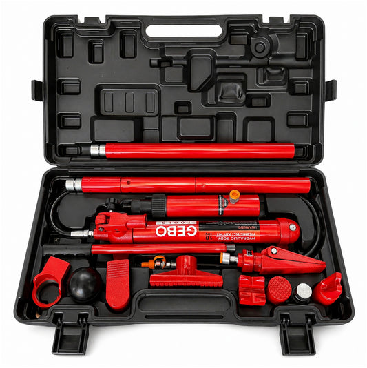 Presa hidraulica indreptat caroserii auto 10T, 15 piese, GEBO TOOLS