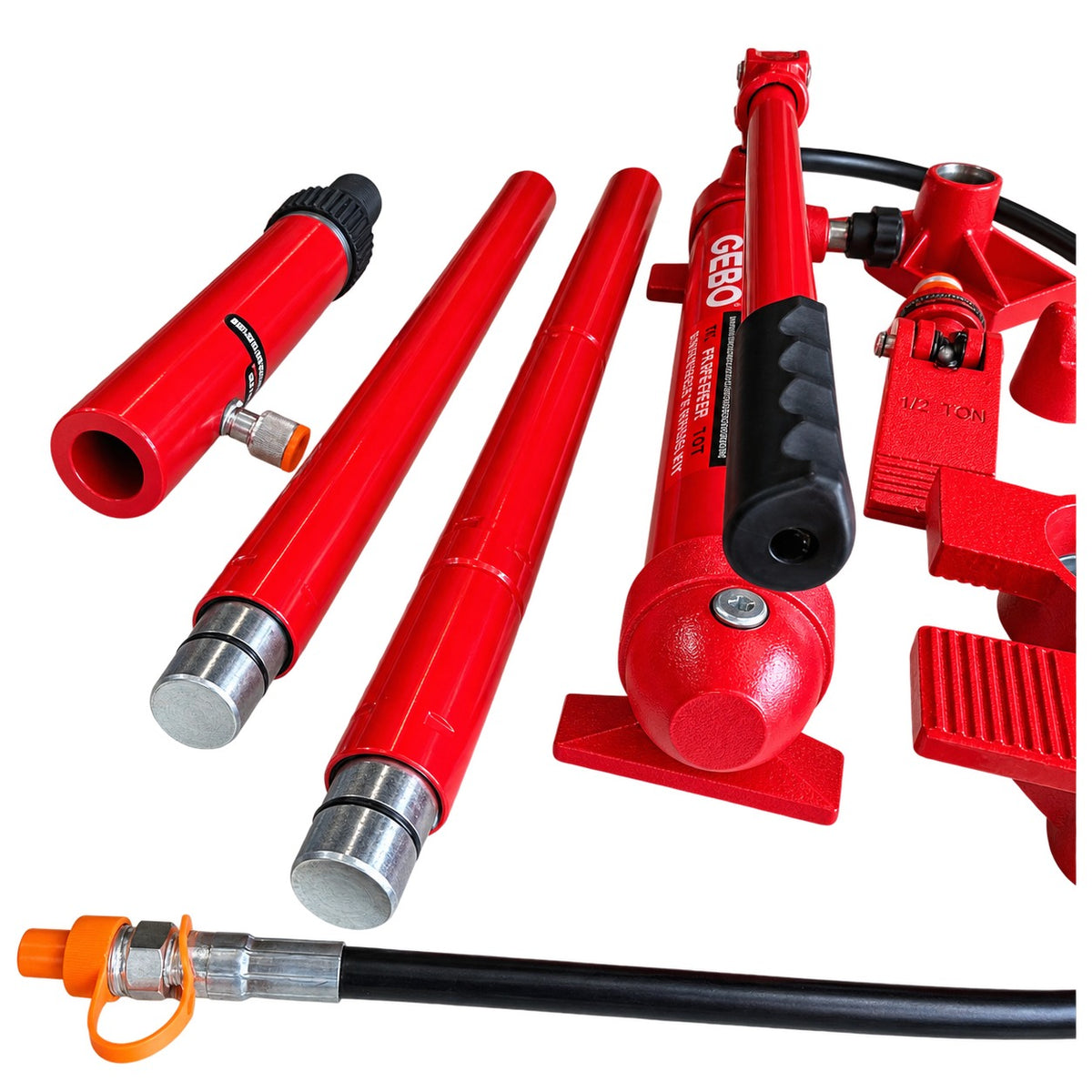 Presa hidraulica indreptat caroserii auto 10T, 15 piese, GEBO TOOLS