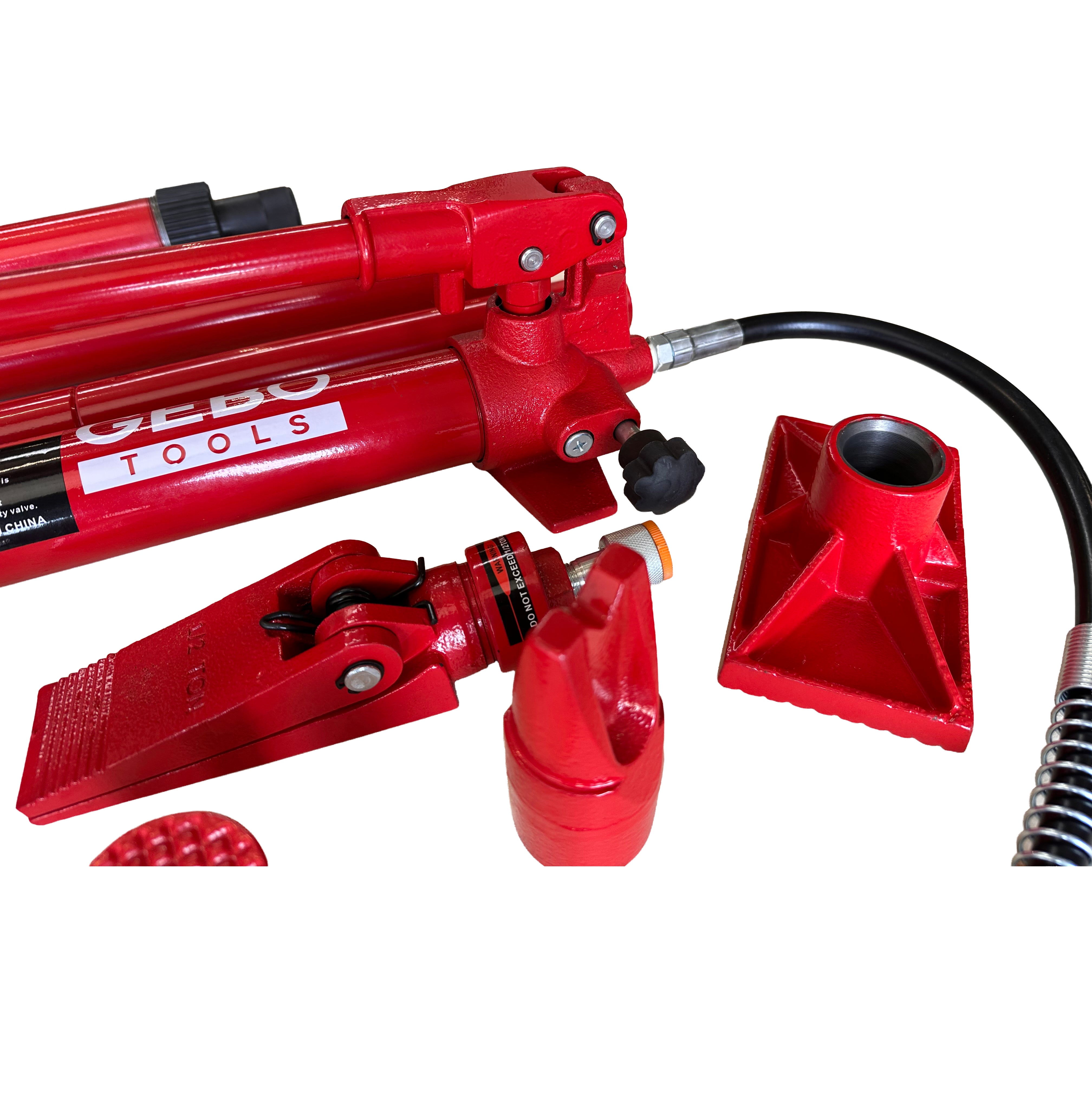 Presa hidraulica indreptat caroserii auto 10T, 15 piese, GEBO TOOLS