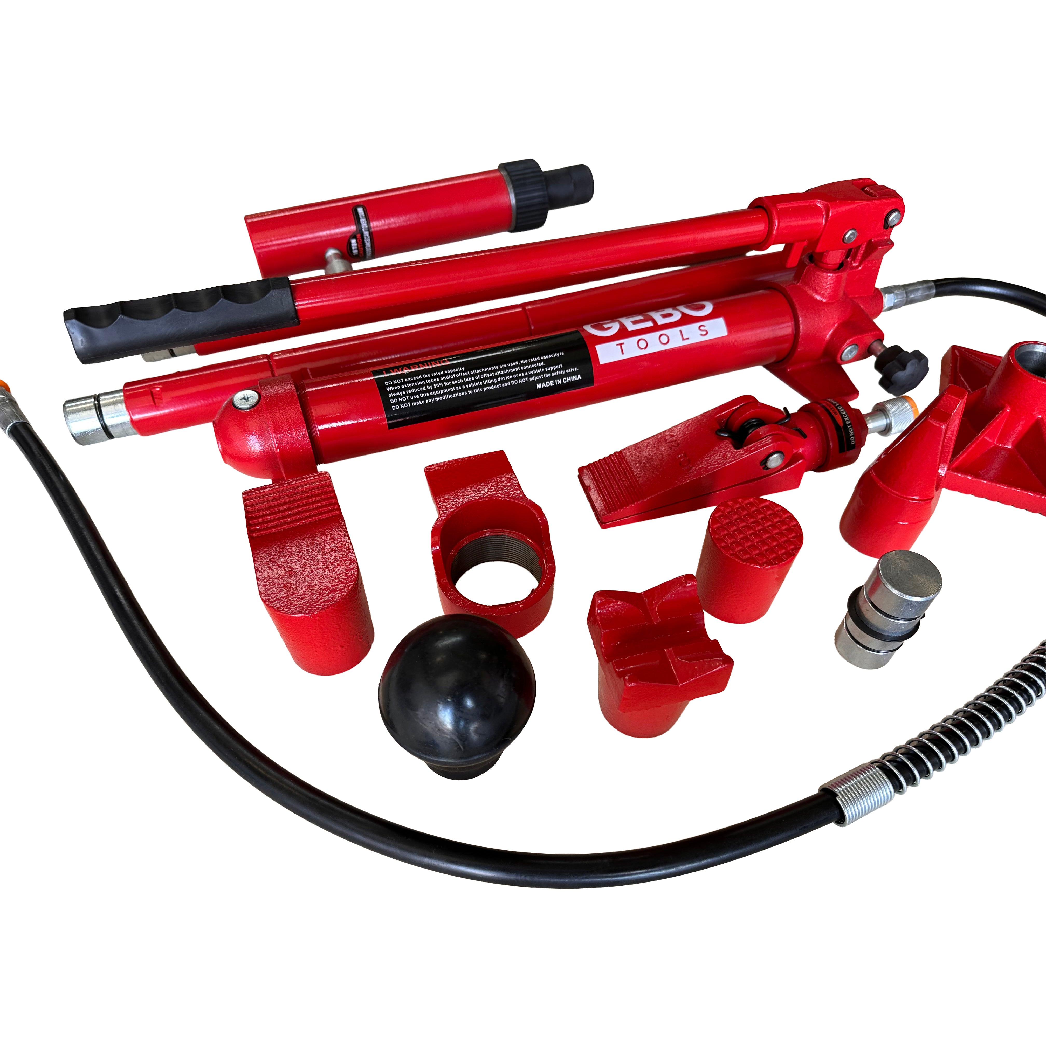 Presa hidraulica indreptat caroserii auto 10T, 15 piese, GEBO TOOLS