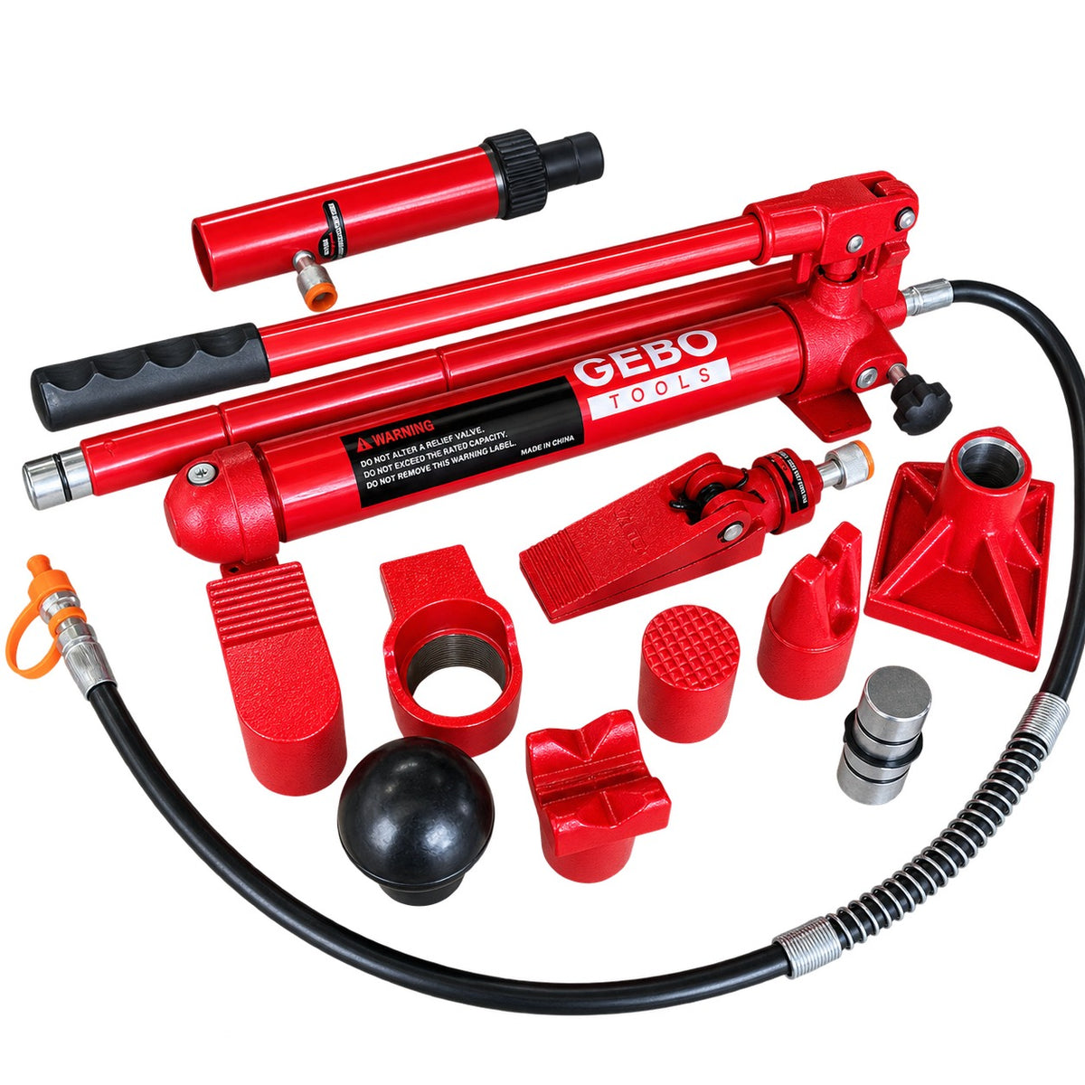 Presa hidraulica indreptat caroserii auto 10T, 15 piese, GEBO TOOLS