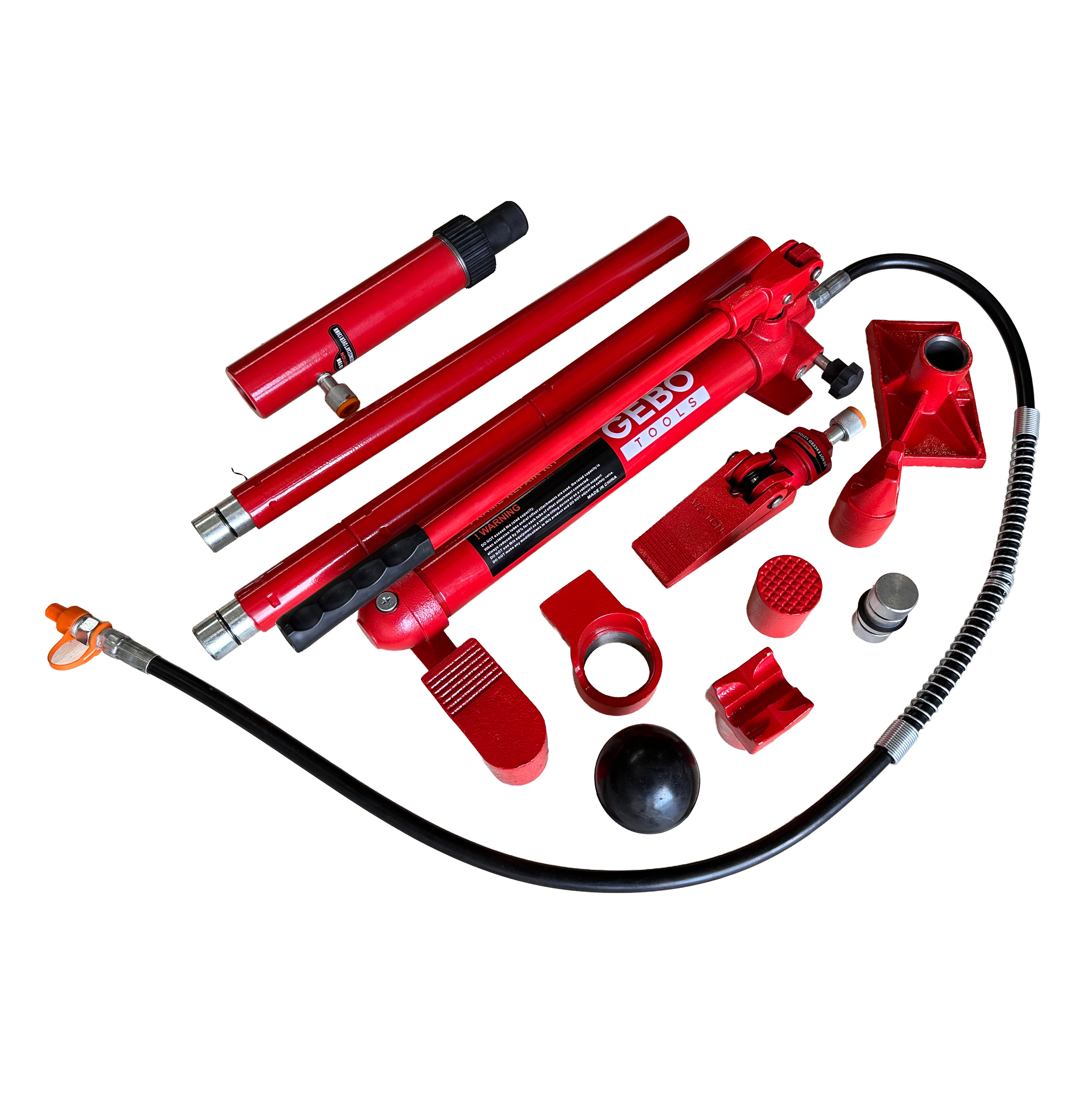 Presa hidraulica indreptat caroserii auto 10T, 15 piese, GEBO TOOLS