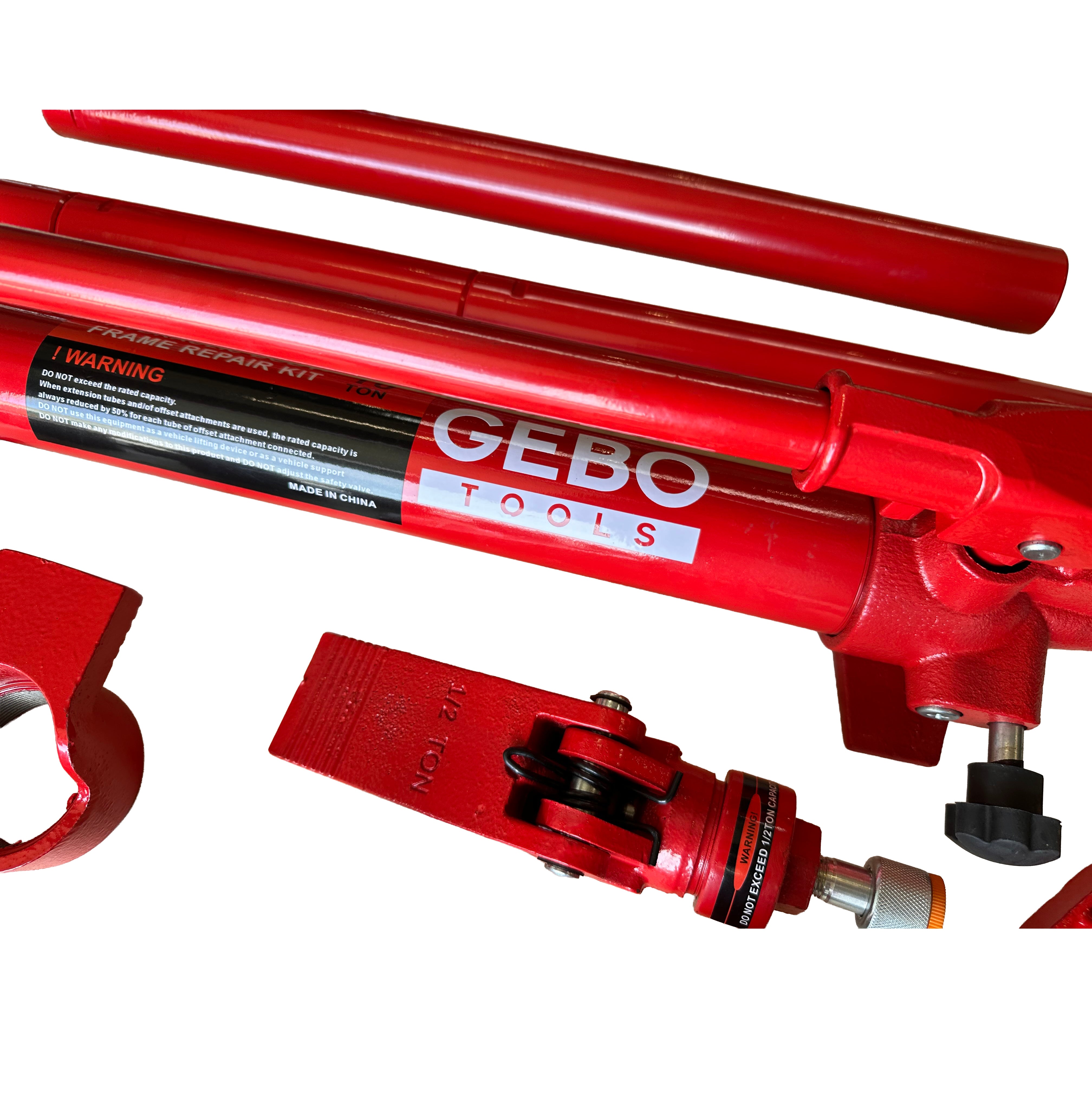 Presa hidraulica indreptat caroserii auto 10T, 15 piese, GEBO TOOLS