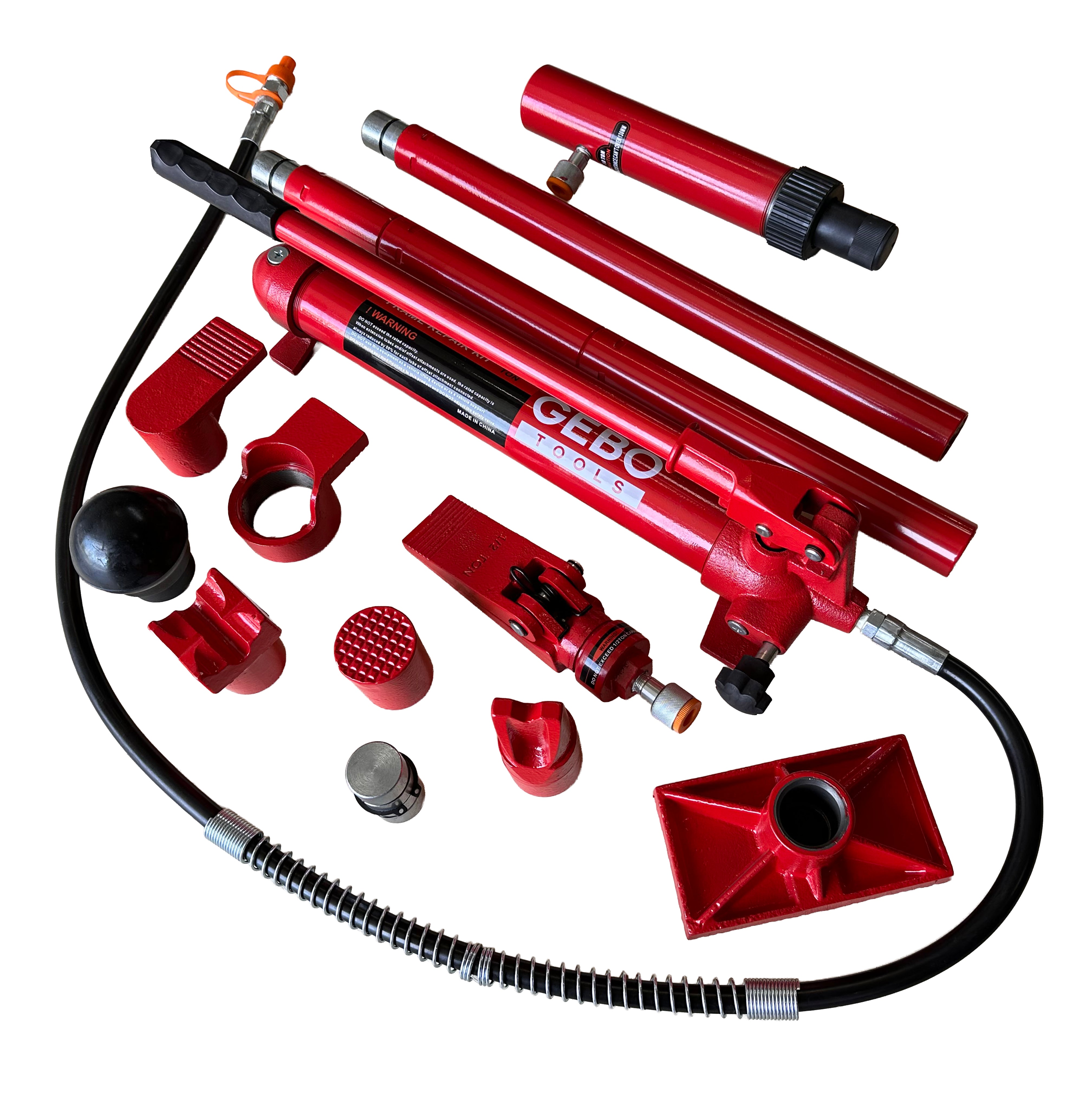 Presa hidraulica indreptat caroserii auto 10T, 15 piese, GEBO TOOLS