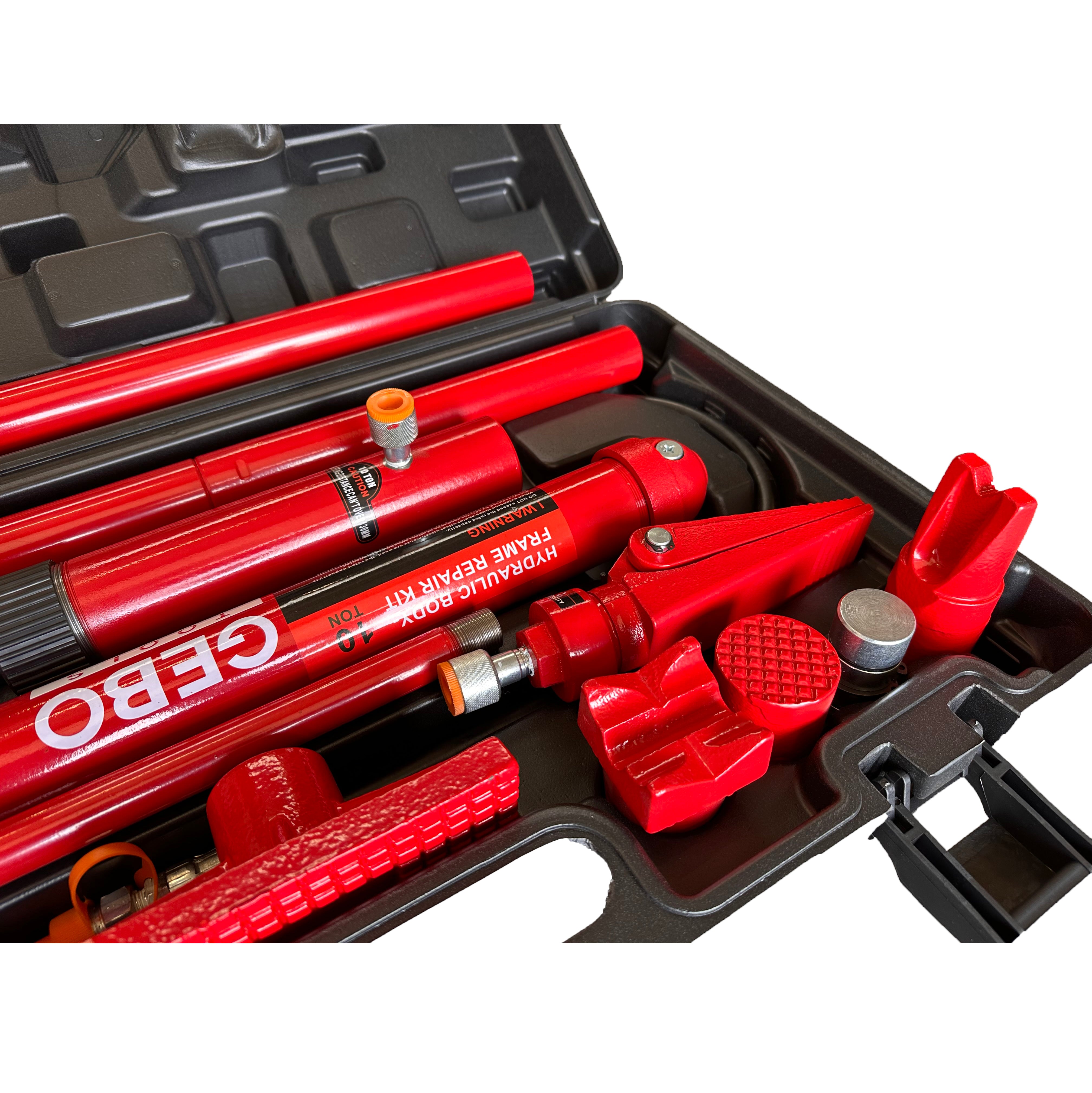 Presa hidraulica indreptat caroserii auto 10T, 15 piese, GEBO TOOLS