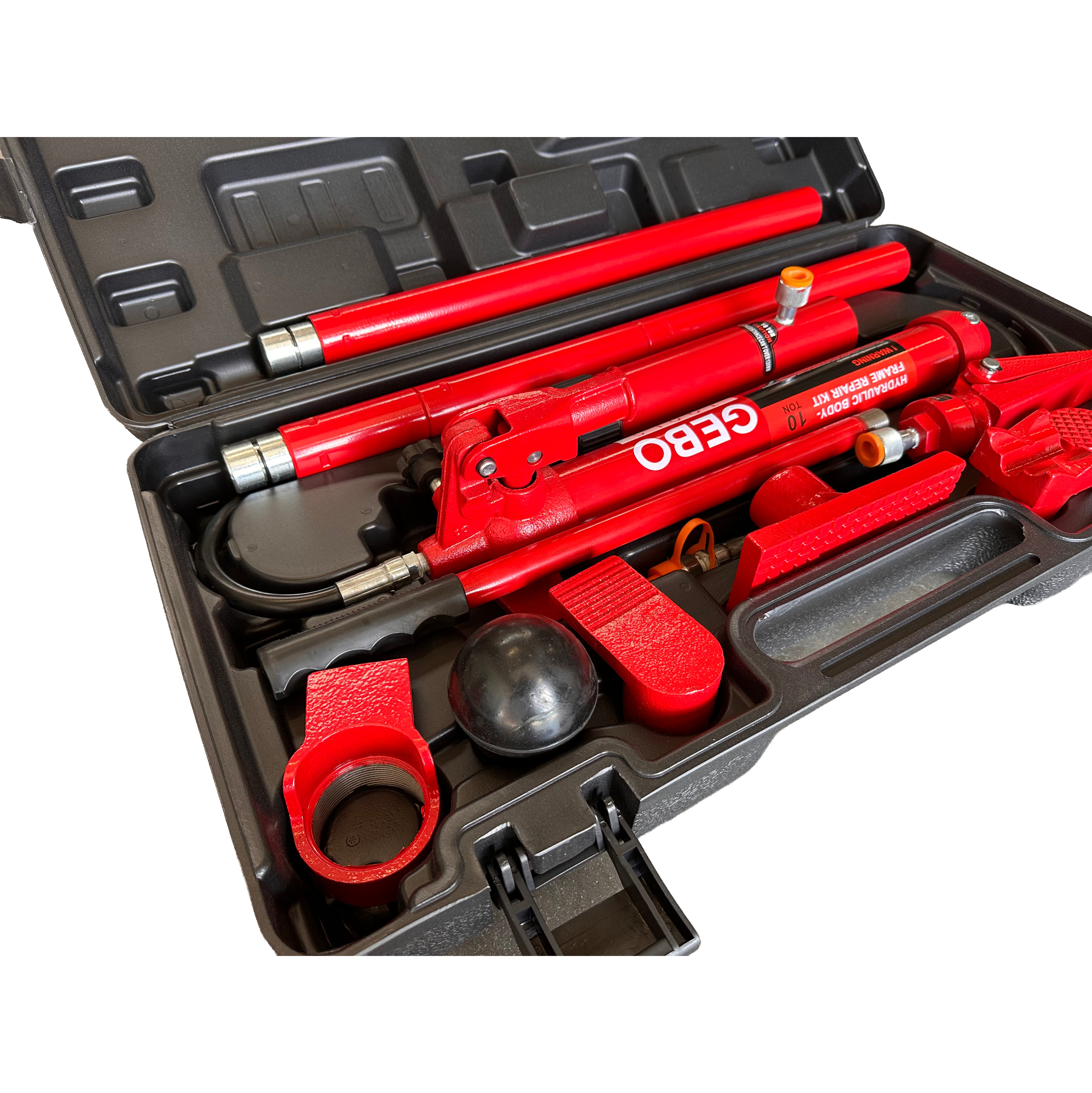 Presa hidraulica indreptat caroserii auto 10T, 15 piese, GEBO TOOLS