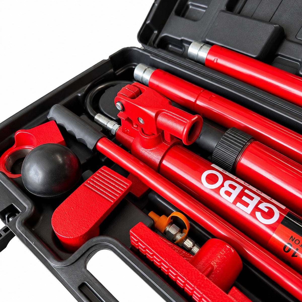 Presa hidraulica indreptat caroserii auto 10T, 15 piese, GEBO TOOLS