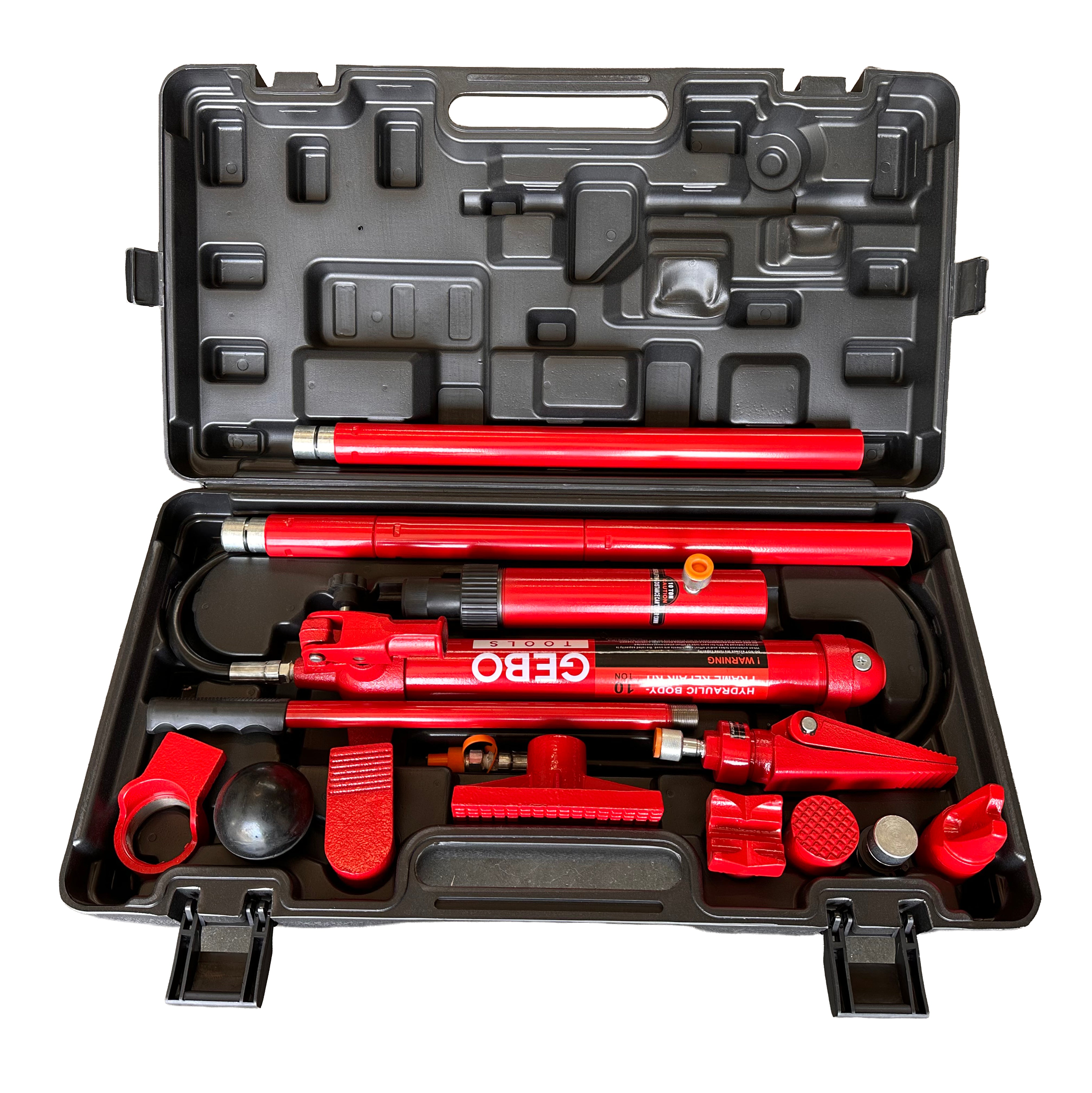 Presa hidraulica indreptat caroserii auto 10T, 15 piese, GEBO TOOLS