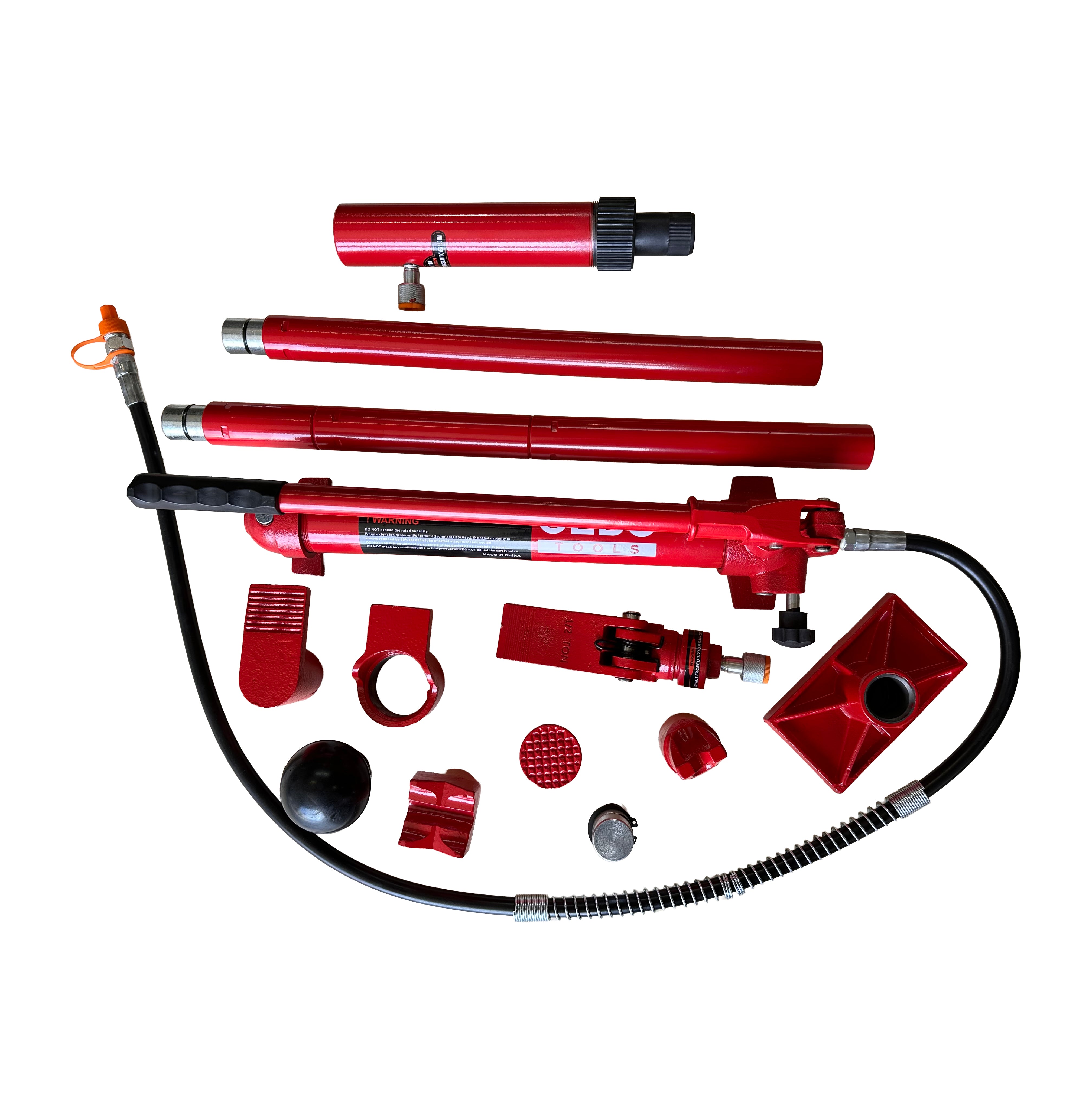 Presa hidraulica indreptat caroserii auto 10T, 15 piese, GEBO TOOLS