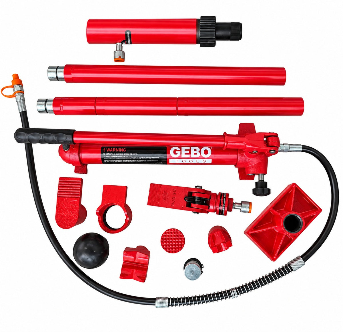 Presa hidraulica indreptat caroserii auto 10T, 15 piese, GEBO TOOLS