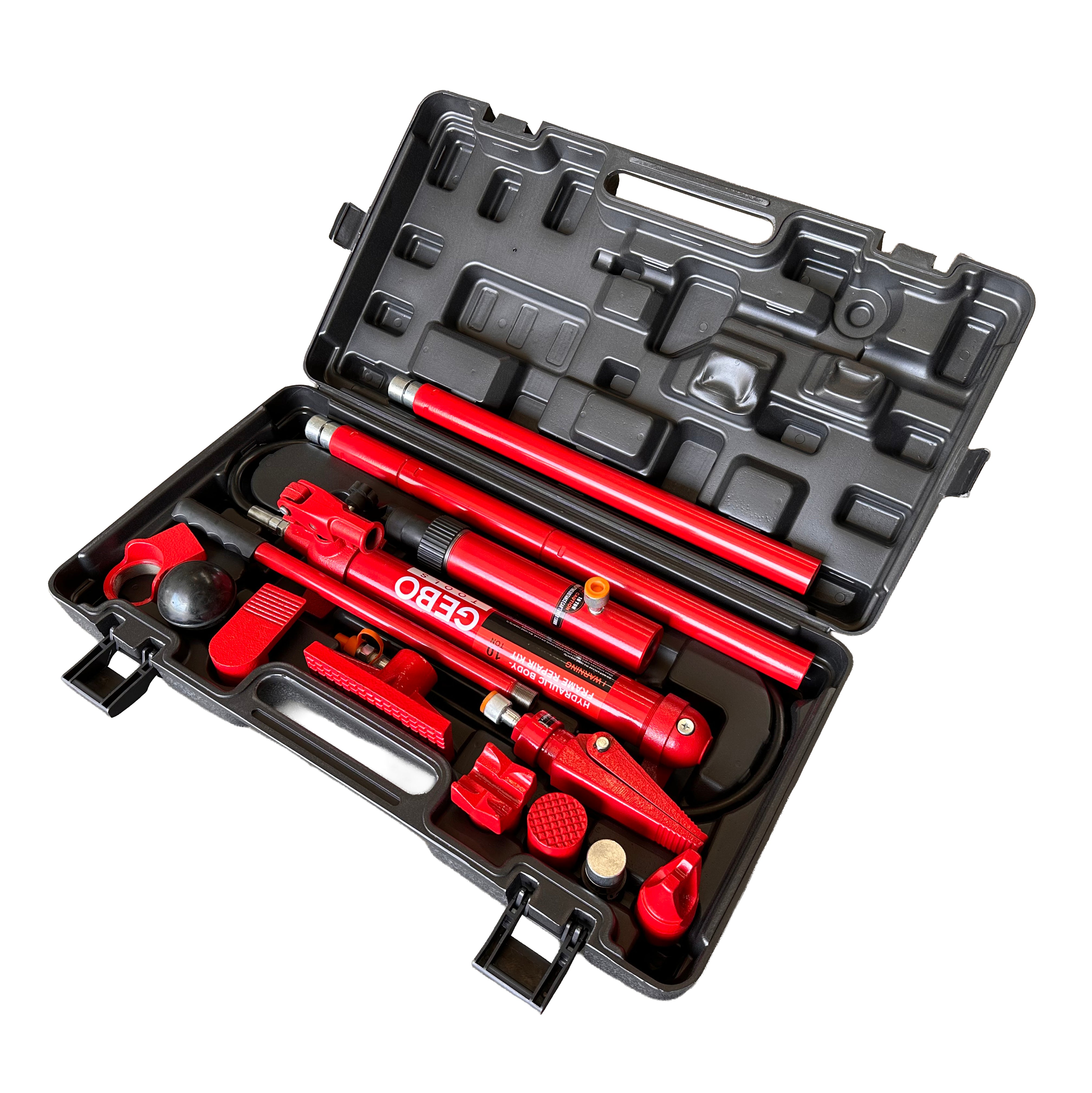 Presa hidraulica indreptat caroserii auto 10T, 15 piese, GEBO TOOLS