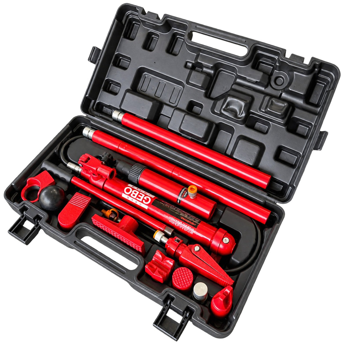 Presa hidraulica indreptat caroserii auto 10T, 15 piese, GEBO TOOLS