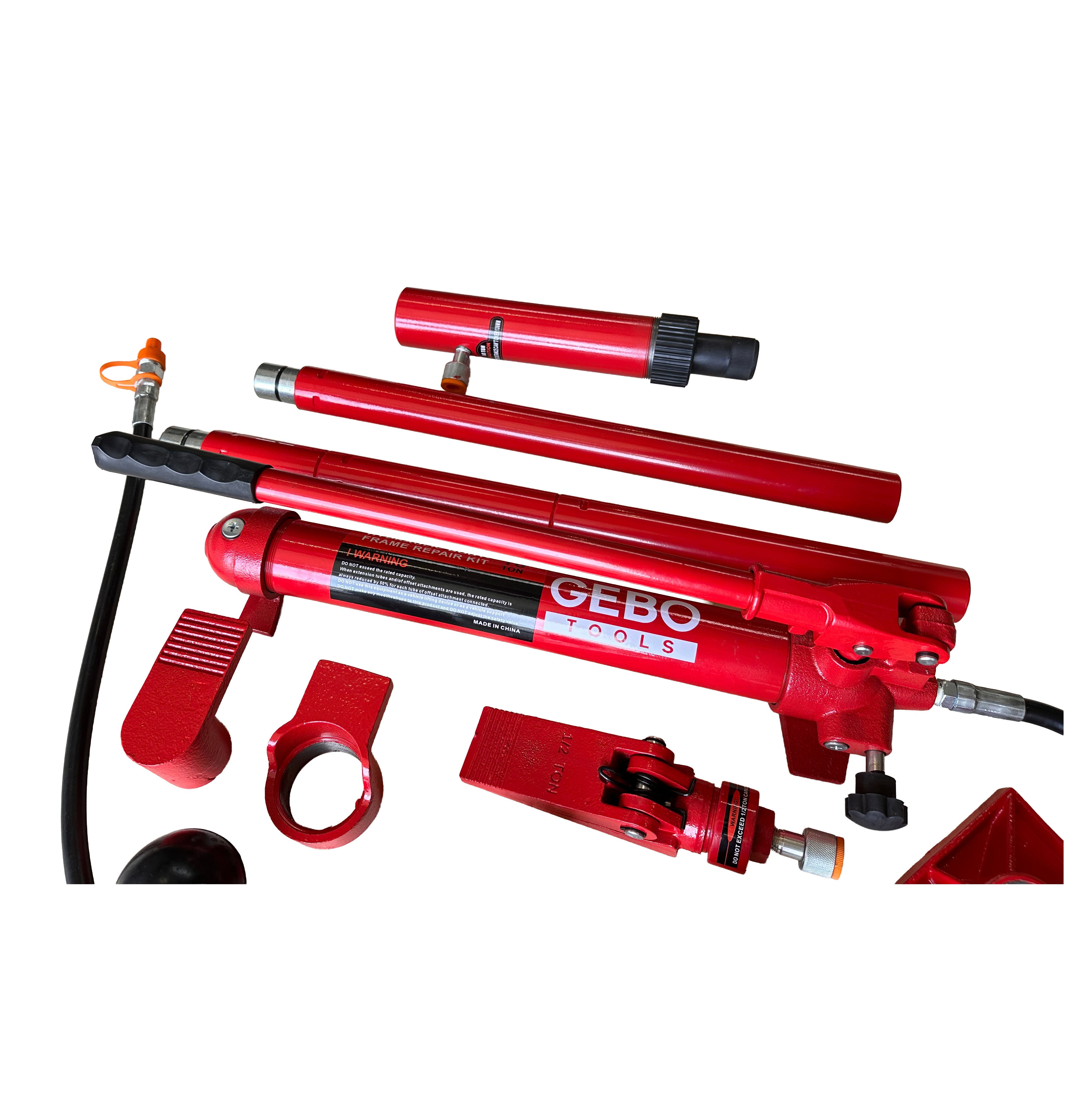 Presa hidraulica indreptat caroserii auto 10T, 15 piese, GEBO TOOLS