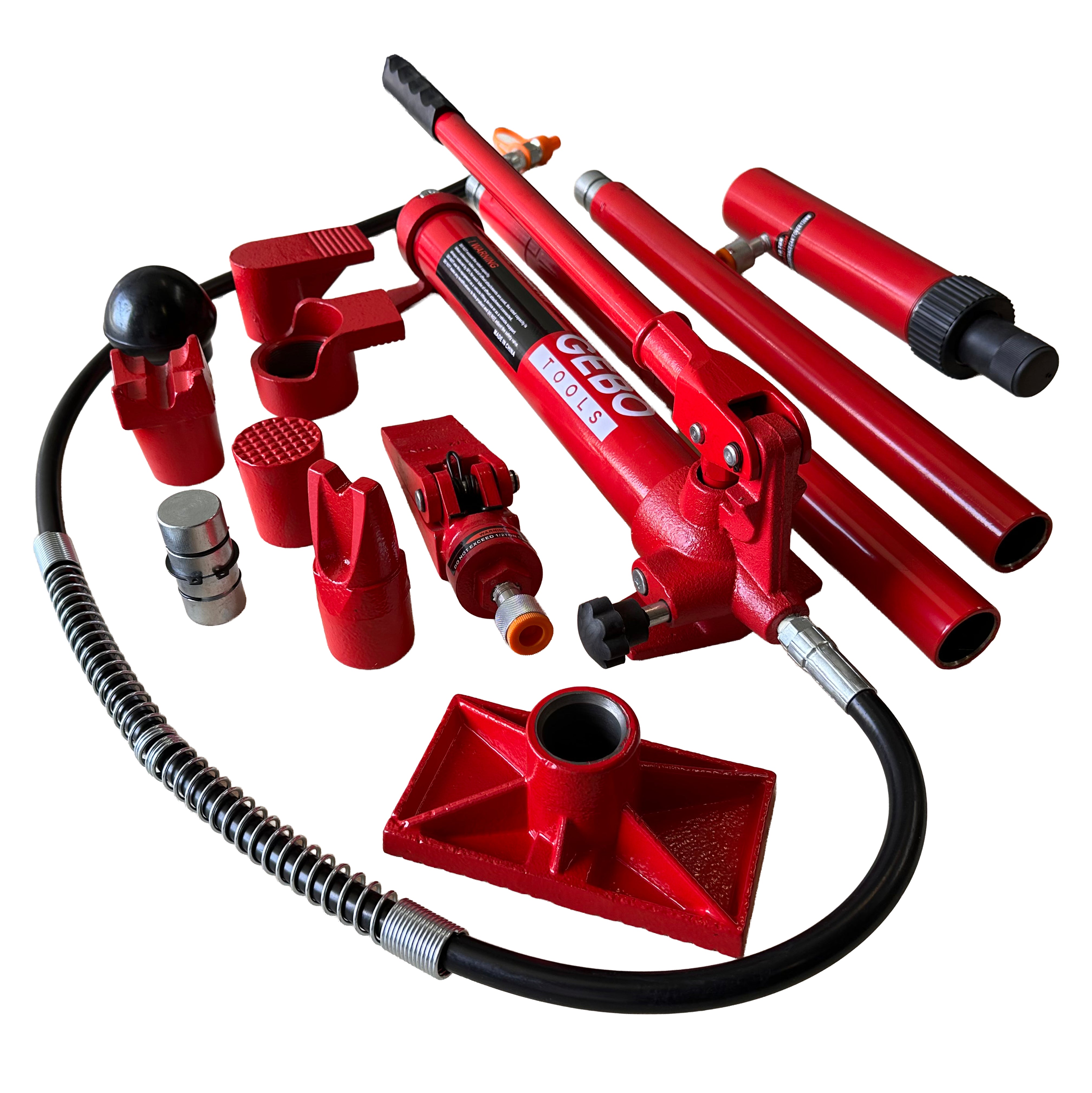 Presa hidraulica indreptat caroserii auto 10T, 15 piese, GEBO TOOLS