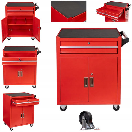 DULAP METALIC NEECHIPAT PENTRU SCULE, ROSU, ROTI SI MANER – PREMIUM, 73 X 63 X 40 CM INVENTO