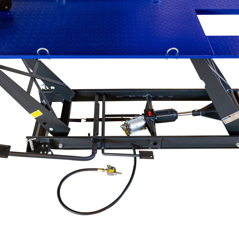 ELEVATOR HIDRO-PNEUMATIC PT. MOTOCICLETE 450KG CU FIXARE ROATA