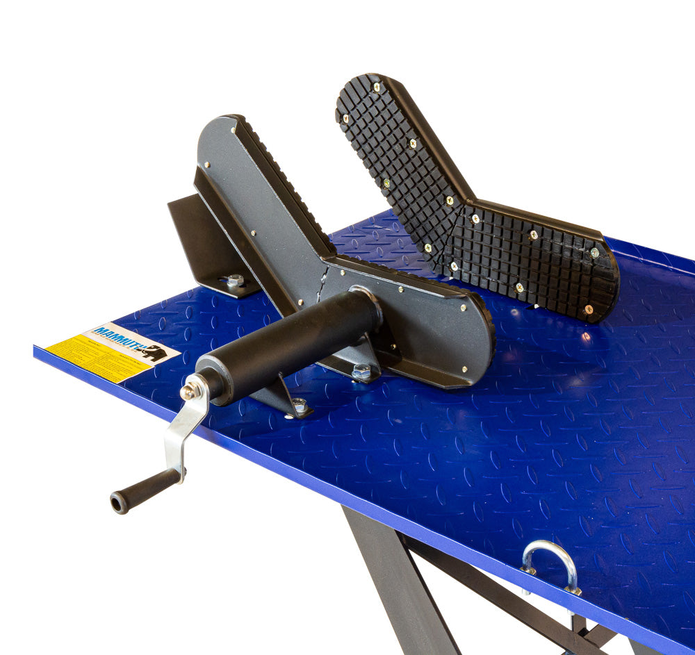 ELEVATOR HIDRO-PNEUMATIC PT. MOTOCICLETE 450KG CU FIXARE ROATA