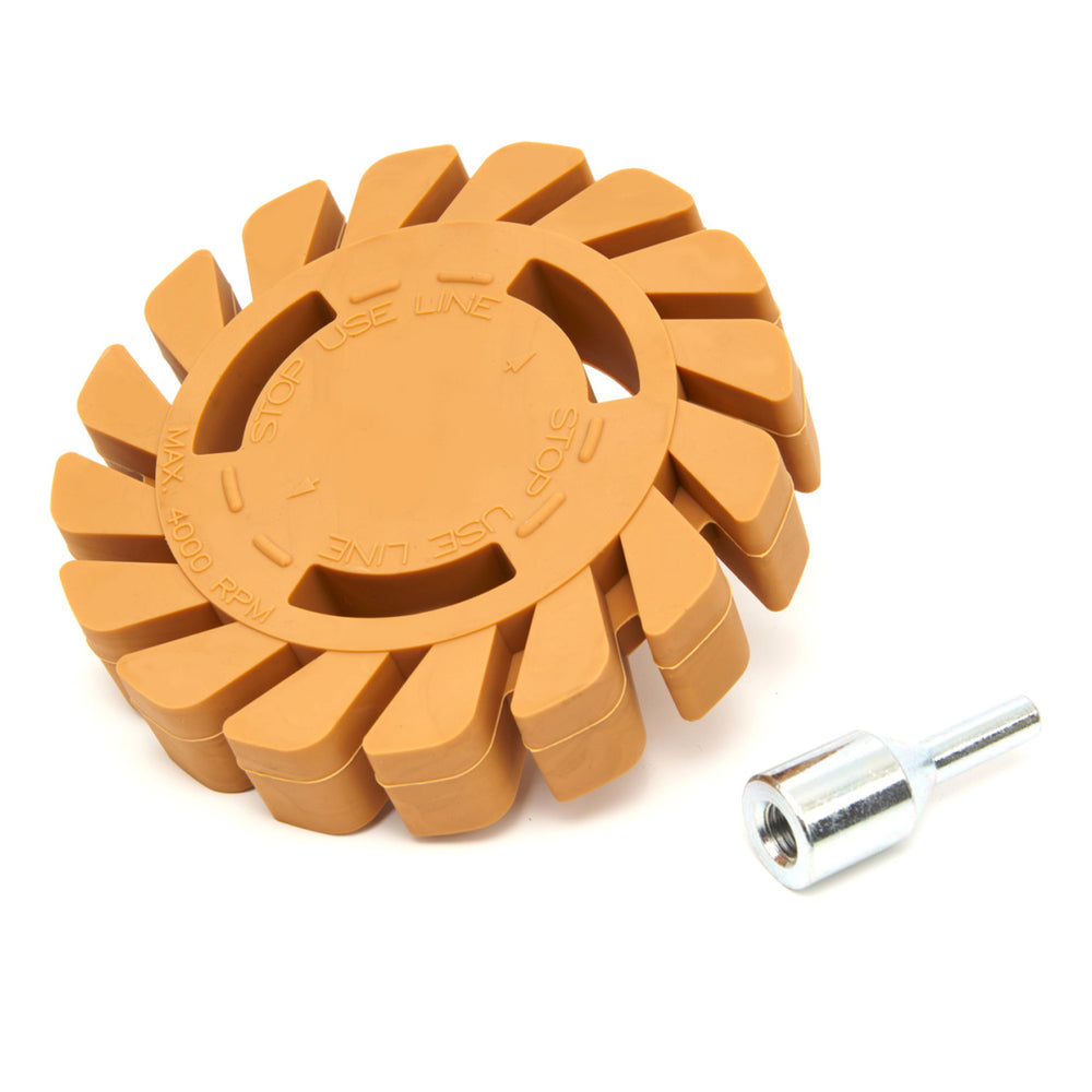 Radiera crestata de 100mm pentru inlaturat adeziv colant impuritati lipici adaptor burghiu inclus HBM MACHINES OLANDA