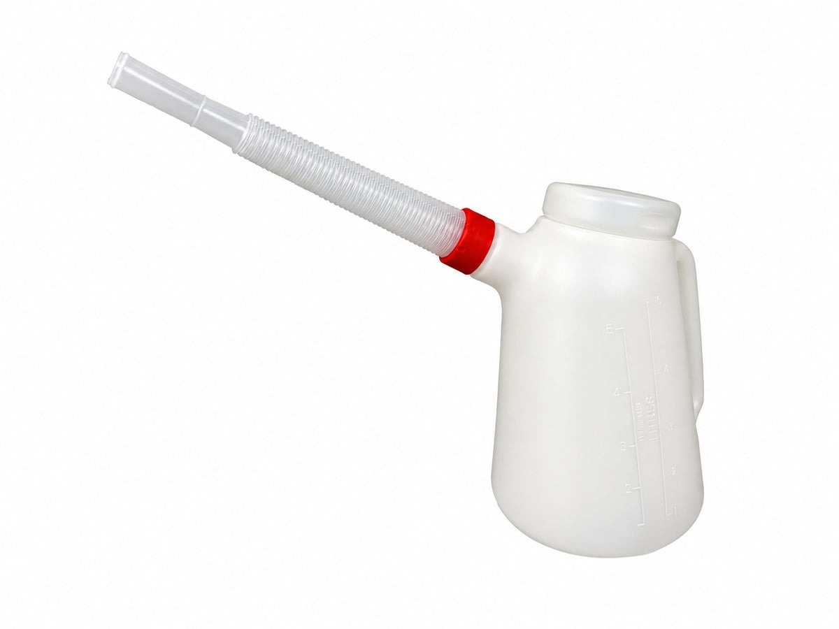 Recipient cu capac si furtun flexibil pentru ulei si antigel 5l GEBO TOOLS